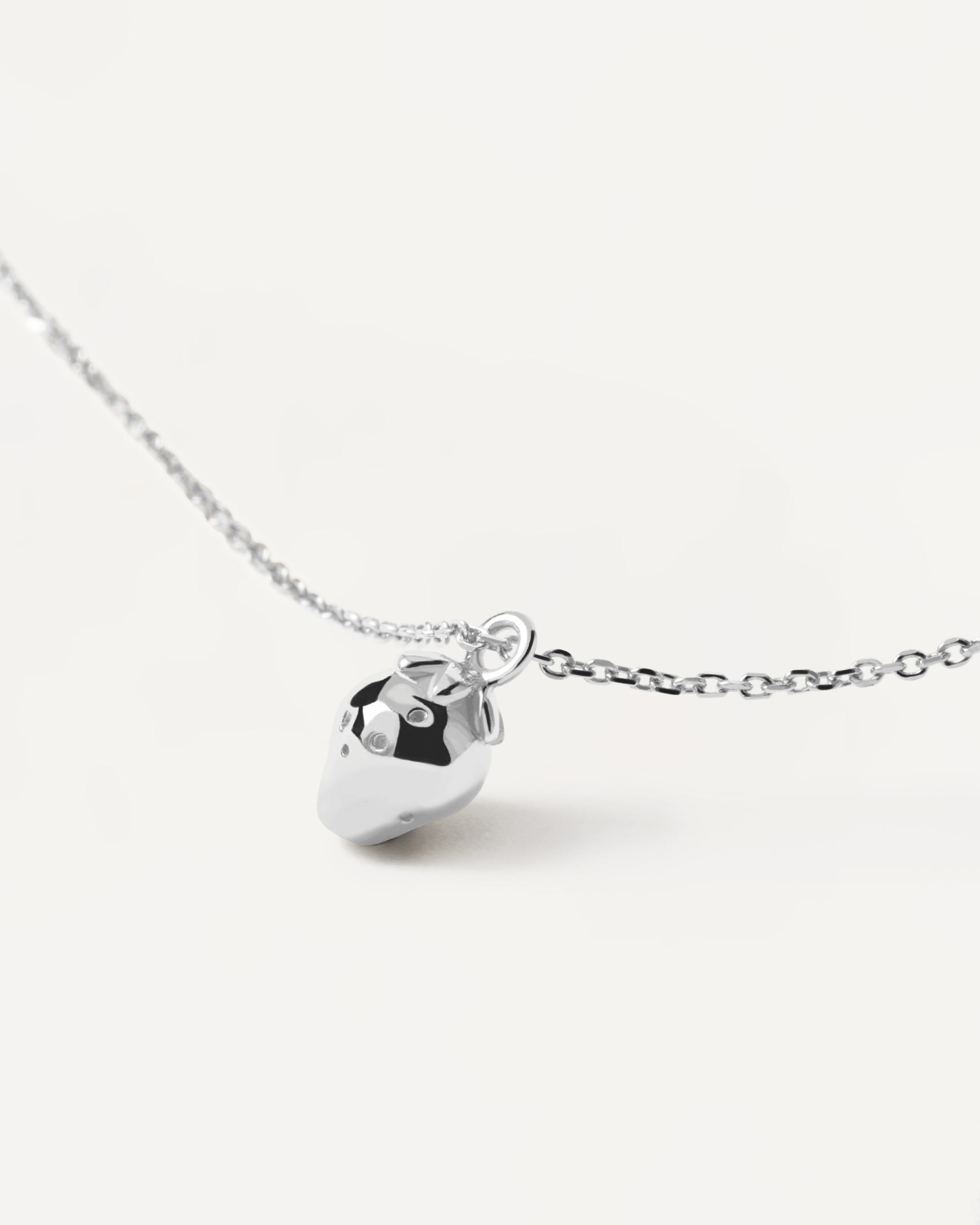La Fraise Silver Necklace for Women - Elegant Strawberry Pendant Jewelry Gift for Her - Perfect for Valentine's Day, Anniversary & Birthday