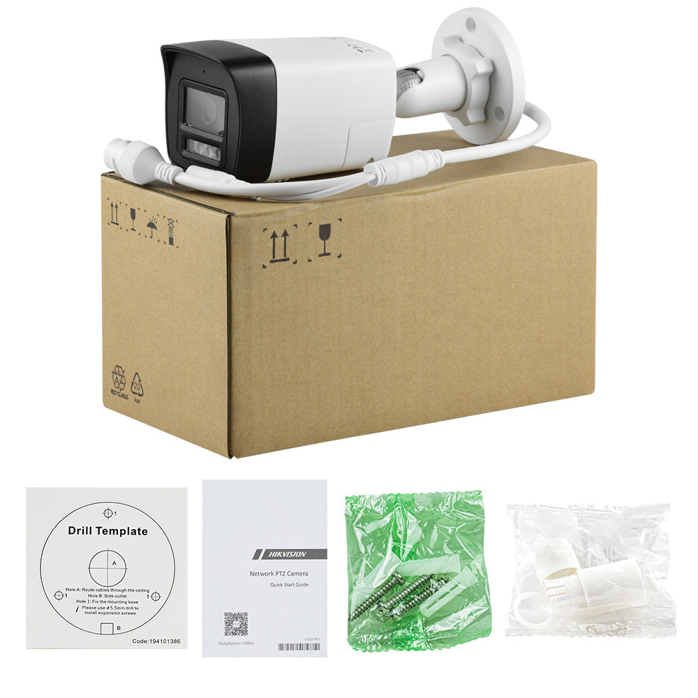 8MP/4K Smart Hybrid Light Bullet Security Camera - B083 L/S Model with PoE, Micro SD Slot & 2-Way Audio (HIK OEM) - Ideal for Home Surveillance, Business Security & Outdoor Monitoring