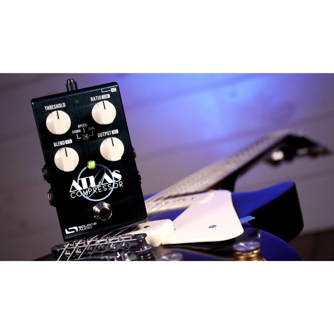Source Audio Atlas Compressor Pedal - Professional Guitar Effects Pedal for Studio & Live Performance | Noise Reduction & Sustain Enhancement | Perfect for Electric Guitar & Bass Players