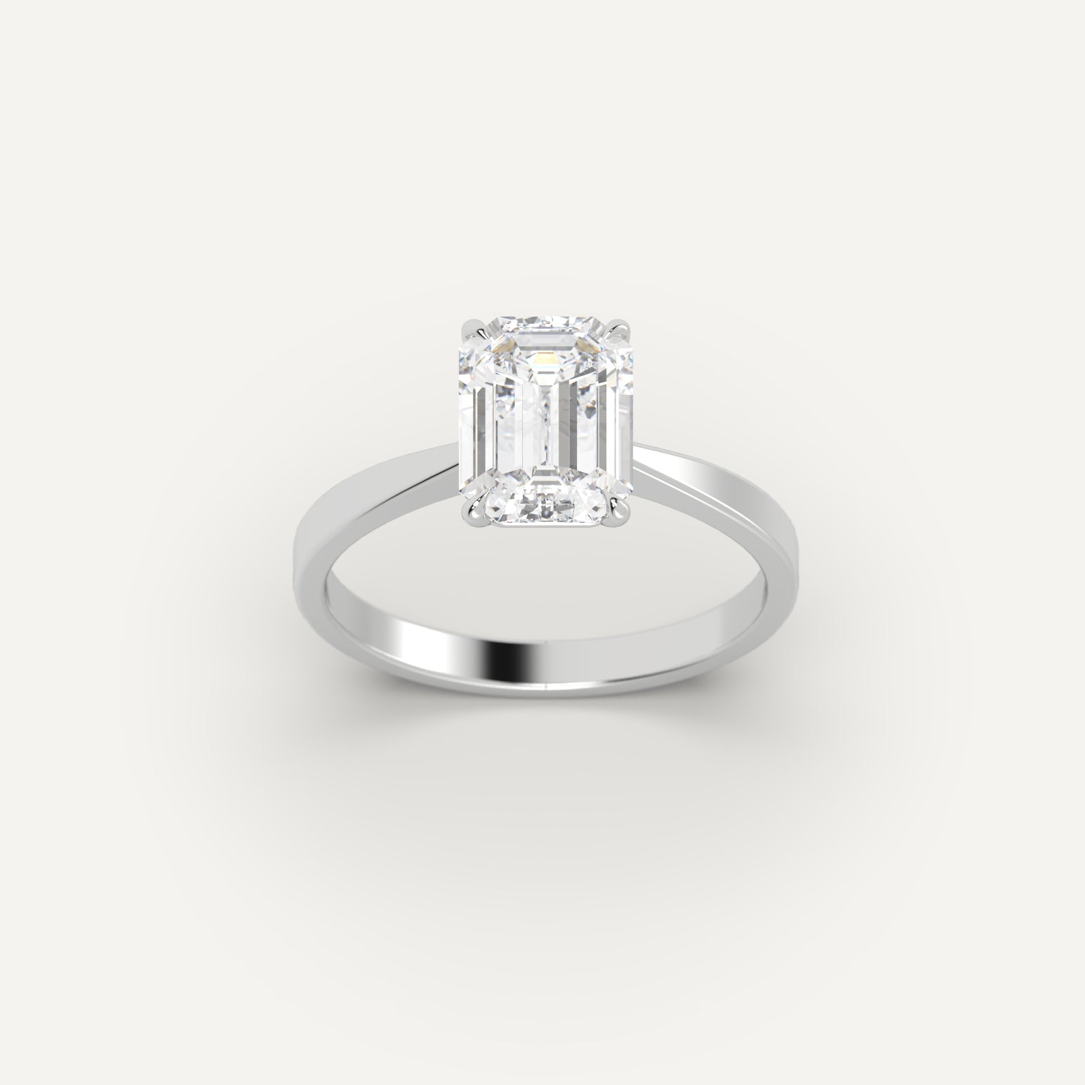 2 Carat Emerald Cut Diamond Ring - Elegant Solitaire Engagement Ring for Women, Perfect for Proposals, Weddings & Anniversaries | Ideal for Everyday Wear & Special Occasions