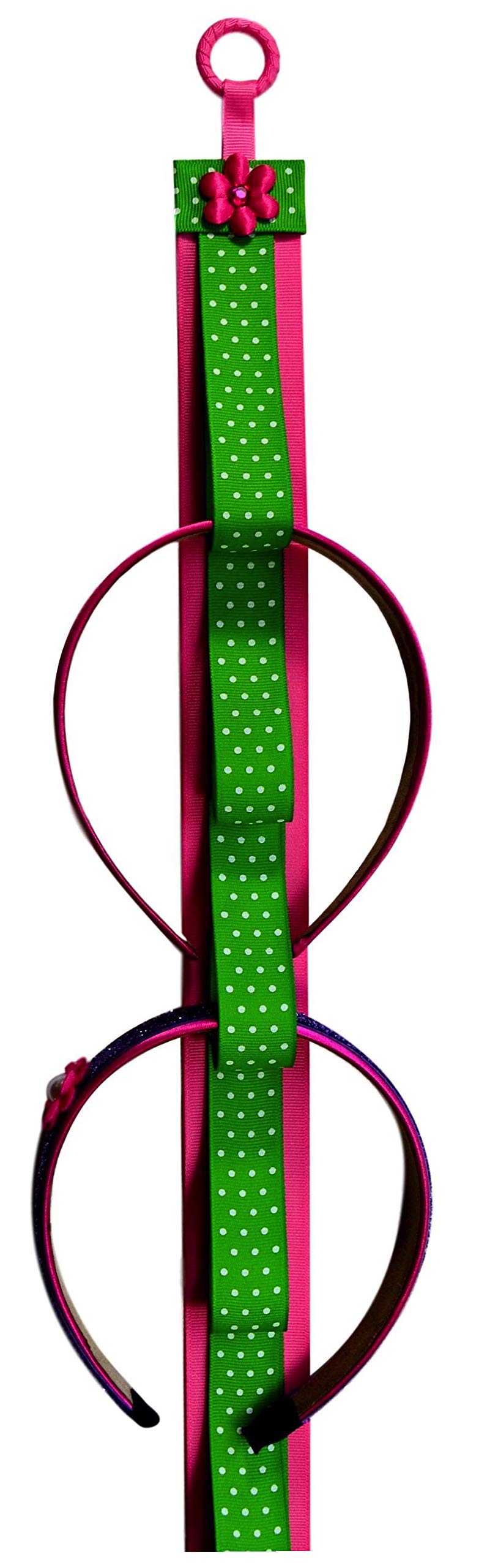 Funny Girl Designs Boutique Handmade Ribbon Headband Holder - Organize Hair Accessories in Style (Perfect for Bedroom, Bathroom & Travel)