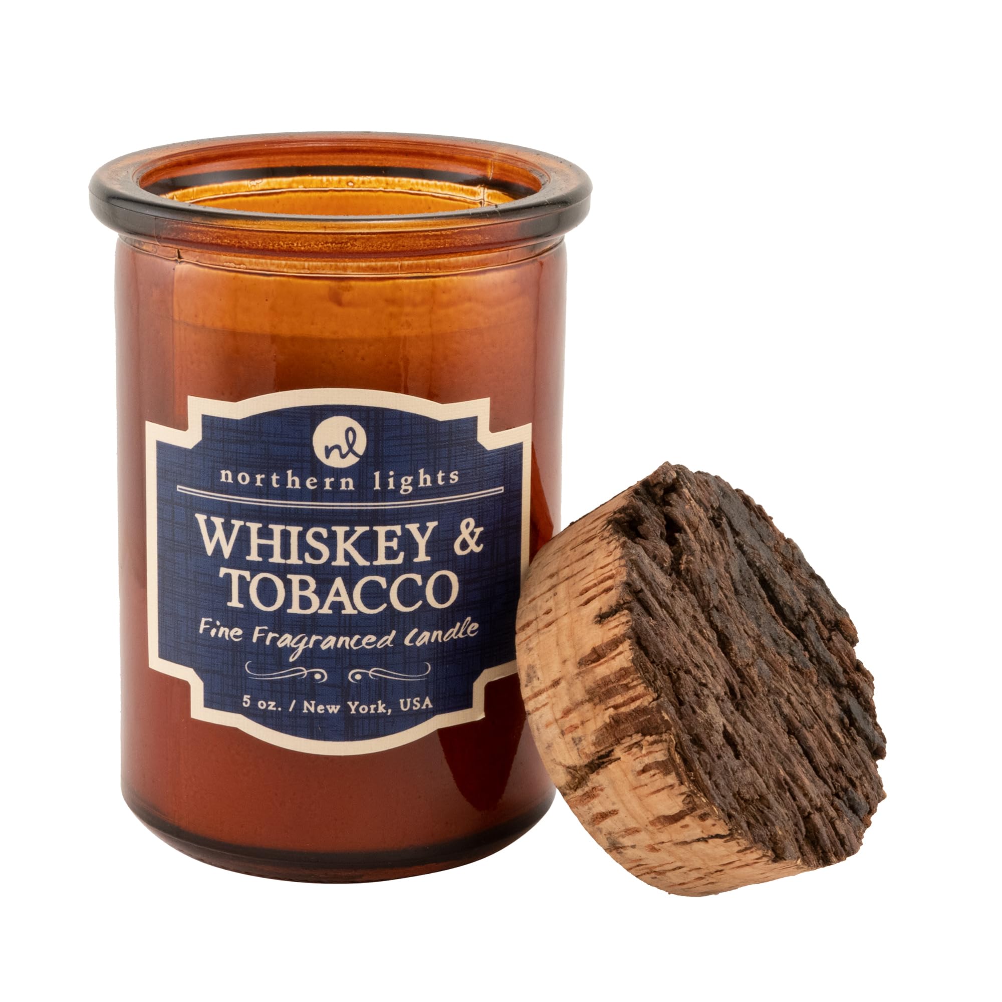 Northern Lights Candles - Spirit Jar Candles in Whiskey & Tobacco Scent - 52601 - Perfect for Home Relaxation, Meditation & Gift Giving