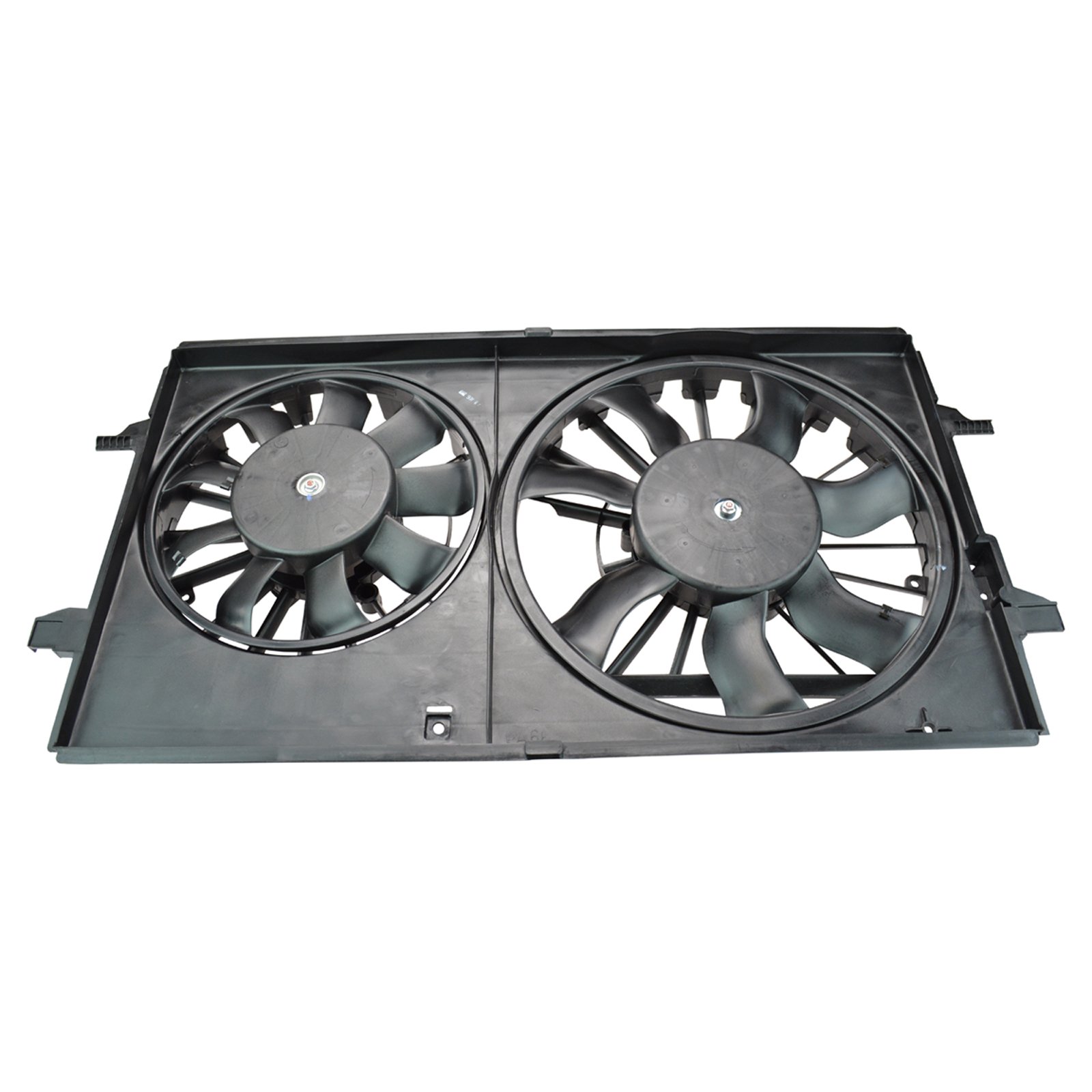 TRQ Radiator Dual Cooling Fan Assembly Compatible with 2004-2012 Chevy Malibu, 2005-2010 Pontiac G6, 2008-2009 Saturn Aura - GM3115178 - High Performance Cooling System for Hot Weather & Heavy Traffic Driving