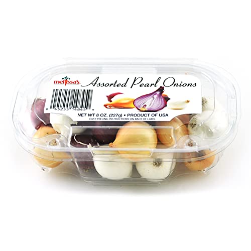Melissa's Assorted Pearl Onions - 3 Pack (8 oz Each) | Fresh Cooking Onions for Soups, Stews & Casseroles | Premium Quality Small Onions