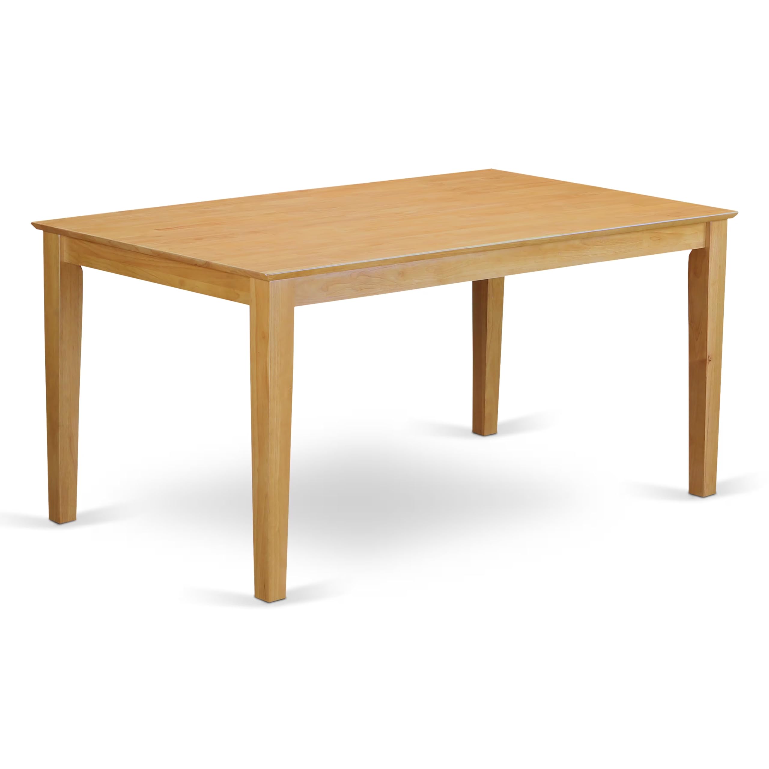 East West Furniture 6-Piece Oak Dining Set with Rectangle Table, 4 Chairs & Bench - 36x60 Inch - Perfect for Kitchen, Dining Room & Small Spaces