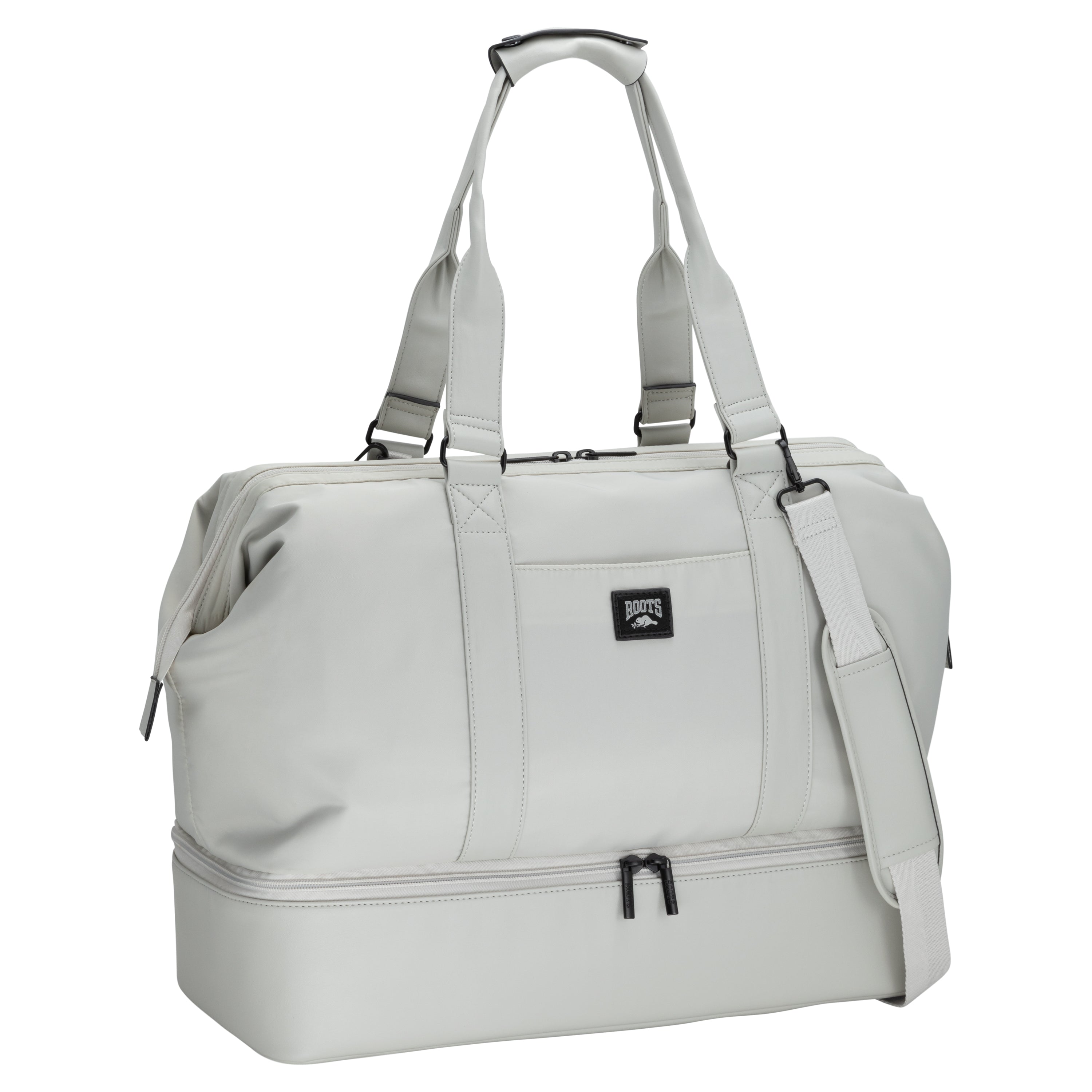 Roots Travel Drop Bottom Weekender Bag - Durable & Stylish Carry-On Luggage for Women & Men - Perfect for Weekend Getaways, Business Trips & Gym Use