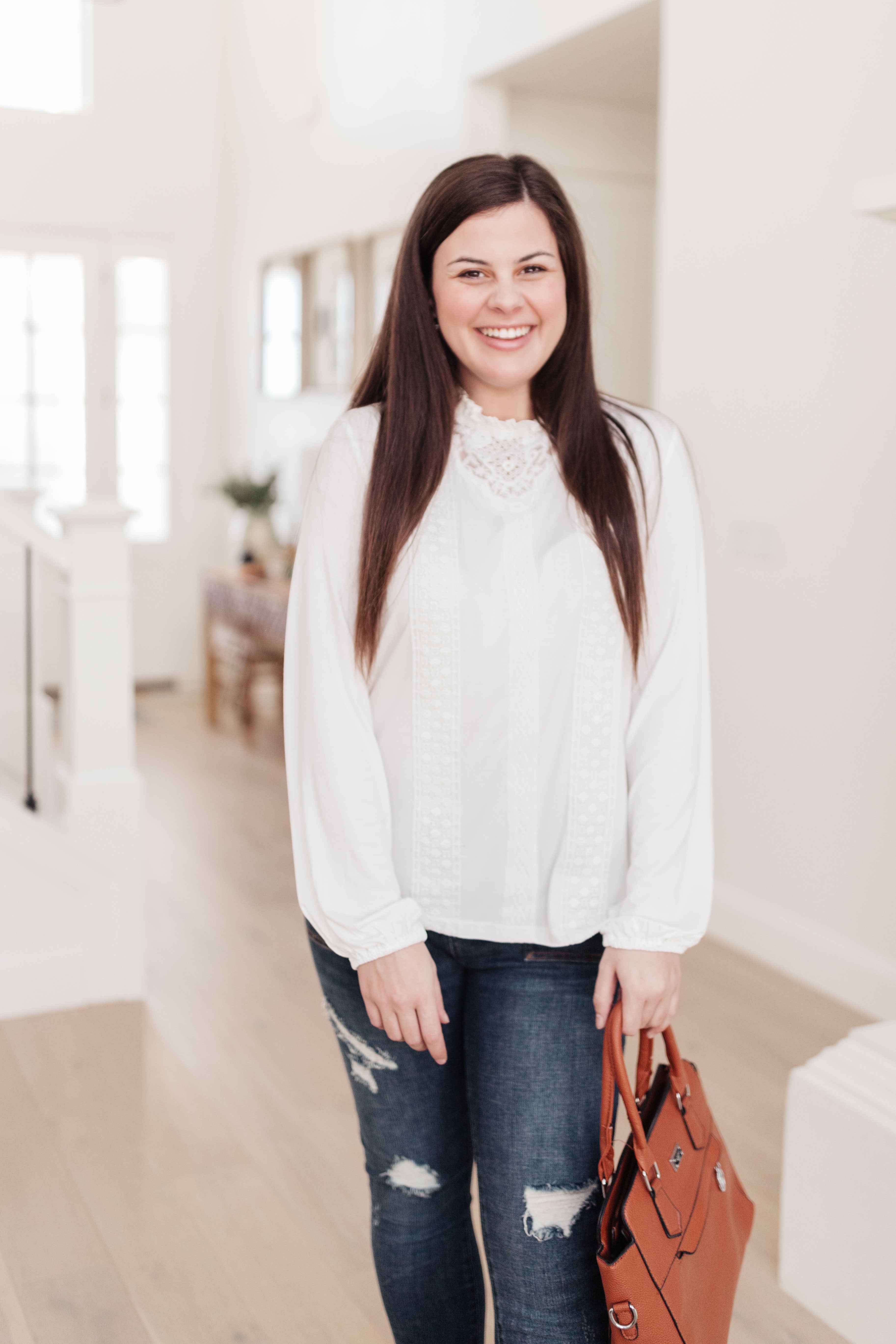 Picture This Top in Off White - Stylish Women's Blouse for Casual Wear, Office & Date Night Outfits