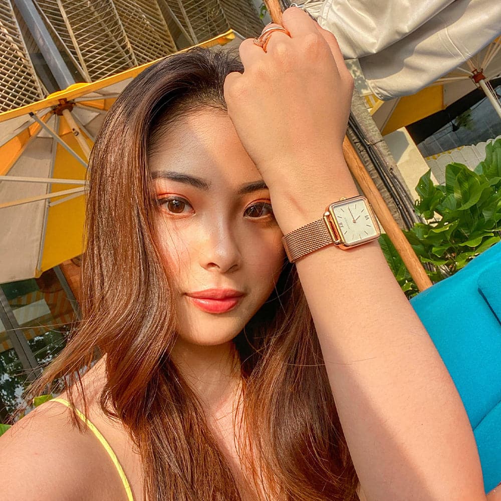 ARIES GOLD Minuit Gold L 5038 RG W Women's Luxury Watch - Elegant Rose Gold Timepiece for Women, Perfect for Formal Events & Evening Occasions