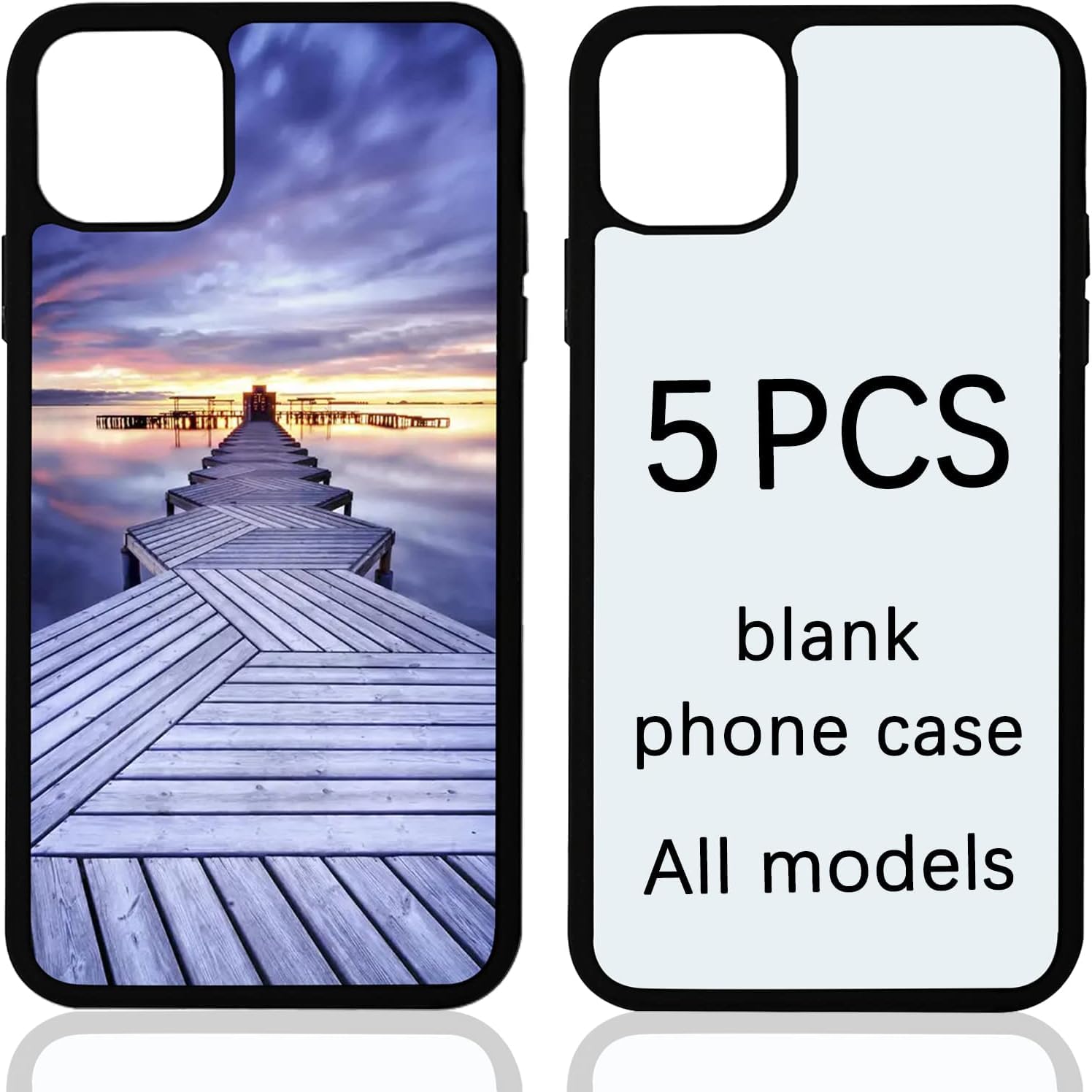5 Pack Sublimation Blank Phone Case for iPhone 12 Pro Max 6.7 Inch - Soft Rubber Protective Shockproof Cover - DIY Customizable Case for Artists & Small Businesses - Perfect for Gifts, Promotions & Personal Use