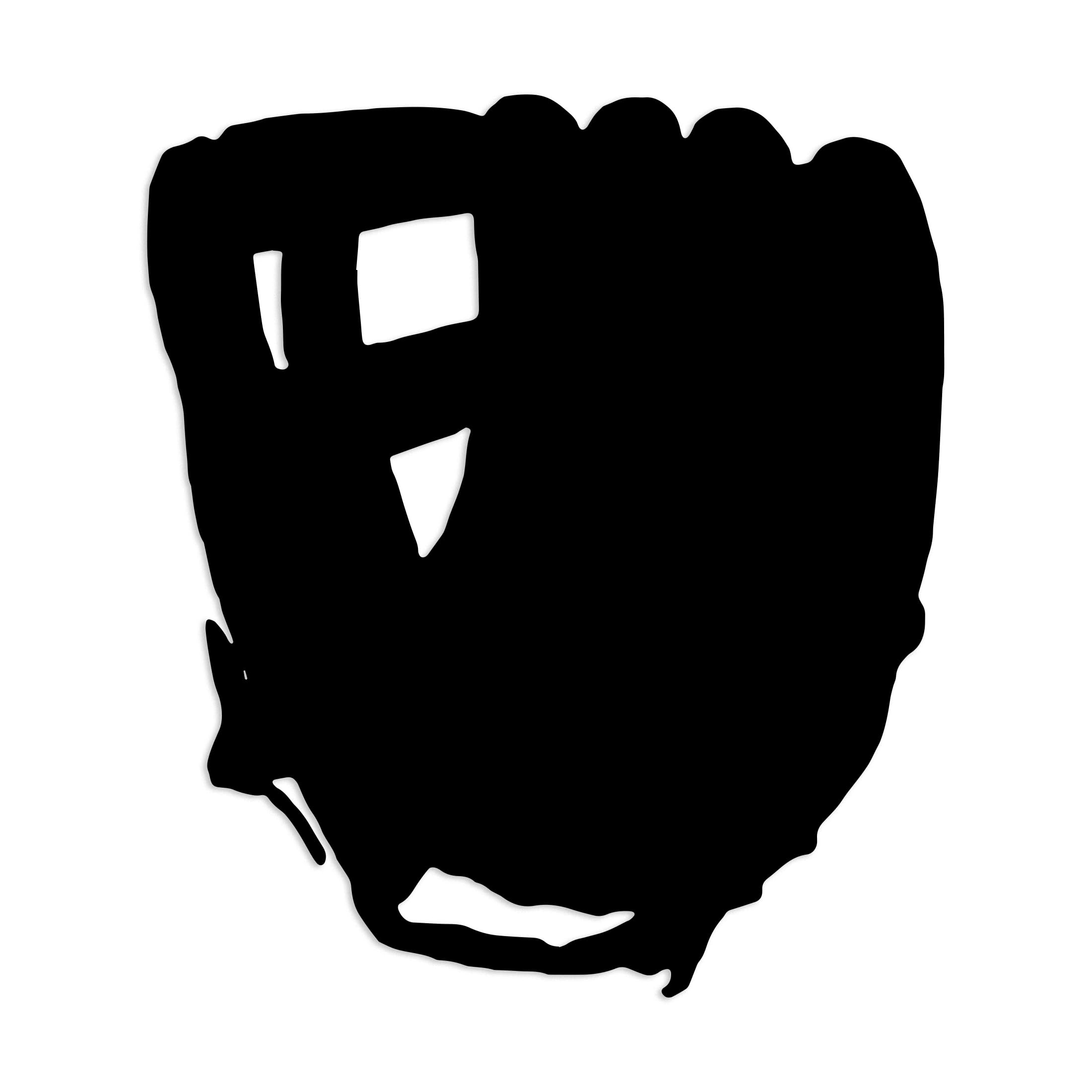 5 Inch Black Vinyl Baseball Glove Silhouette Decal - Premium Mitt Shadow Sticker for Cars, Laptops, Windows | Perfect for Sports Fans, Team Spirit & DIY Decor