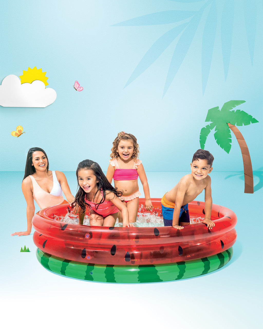 Intex Watermelon Inflatable Pool Float - 1 Count | Fun Summer Pool Party, Beach, Lake Relaxation for Kids & Adults