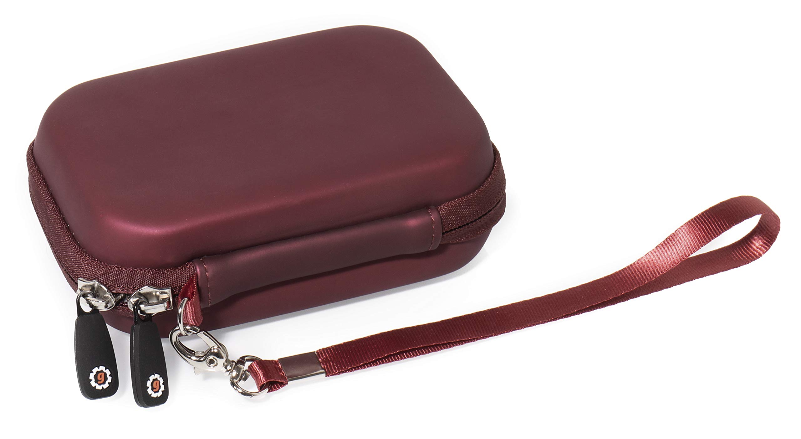 GETGEAR Protective Case for Canon IVY Mini CLIQ, CLIQ+, CLIQ 2, CLIQ+2, KODAK Mini Shot & HP Sprocket (1st/2nd Gen) Instant Camera Printers - Burgundy Red - Travel-Friendly Photo Printer Accessory for Vacation & Party Use