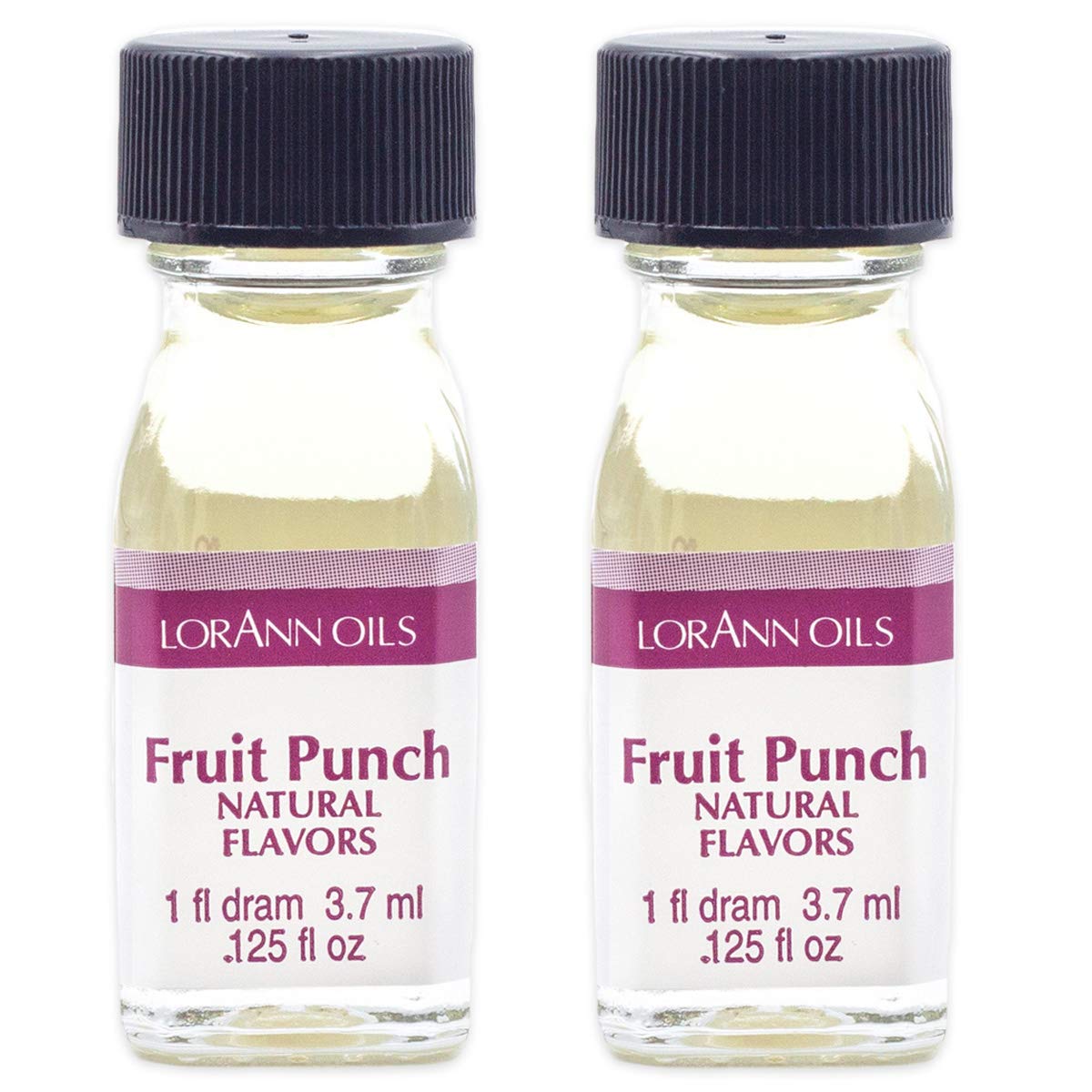 LorAnn Super Strength Flavoring Oils - Natural Fruit Punch Flavor for Candy Making, Baking & Hard Candy (4X Stronger Than Extracts) - 2 Pack, 0.125 fl oz - Perfect for DIY Treats, Cake Decorating & Homemade Beverages