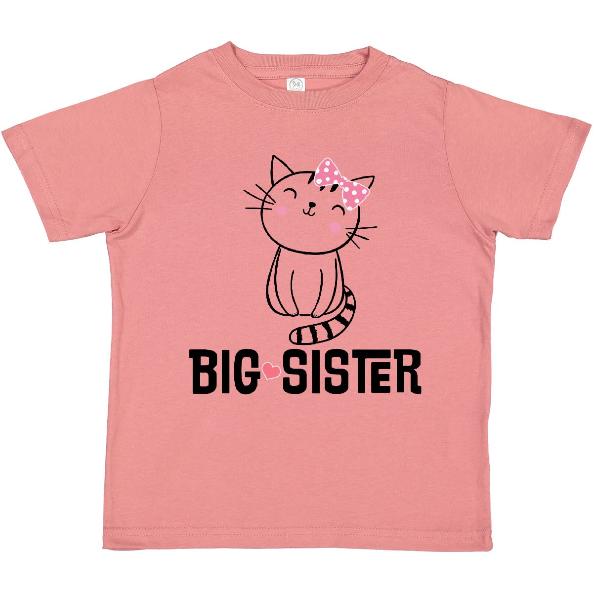 Inktastic Big Sister Girl Cat Toddler T-Shirt - Cute Cat Design for Toddler Girls - Perfect for Sibling Matching Outfits & Family Photos