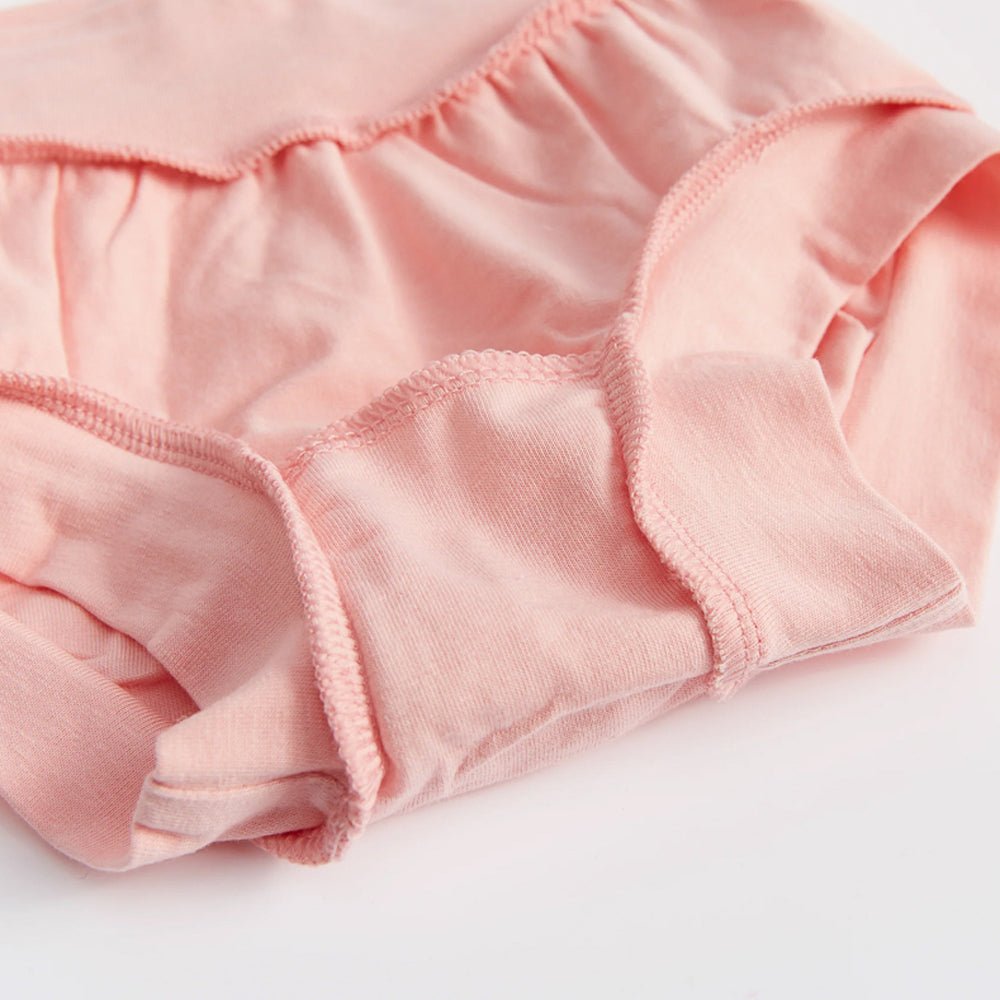 Girls Cotton Underwear Briefs - Soft Coral Blush Panties for Kids & Toddlers | Comfortable Everyday Wear for School & Playtime