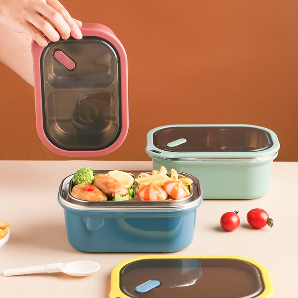 Gigicloud Stainless Steel Bento Box - 3-Compartment Leakproof Lunch Container for Adults | Microwave & Dishwasher Safe | Perfect for Office, School, Picnics & Meal Prep