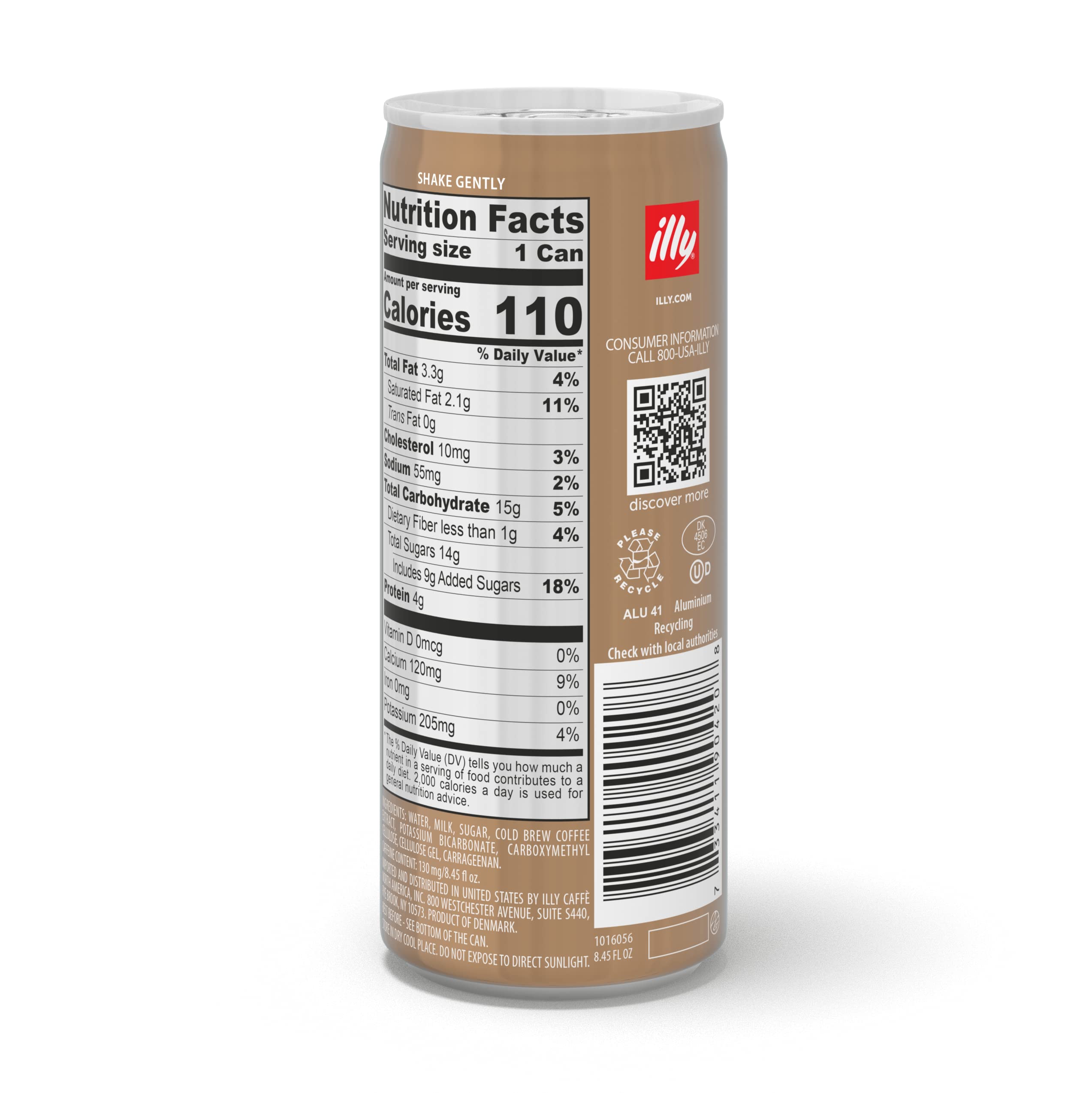 illy Ready To Drink Coffee – Latte Macchiato Cold Brew Cans - 100% Arabica Coffee - Smooth & Refreshing Taste - Convenient, Easy to Carry Coffee Drink with Milk – 8.5 oz. | Perfect for Office, Travel & On-the-Go Lifestyle