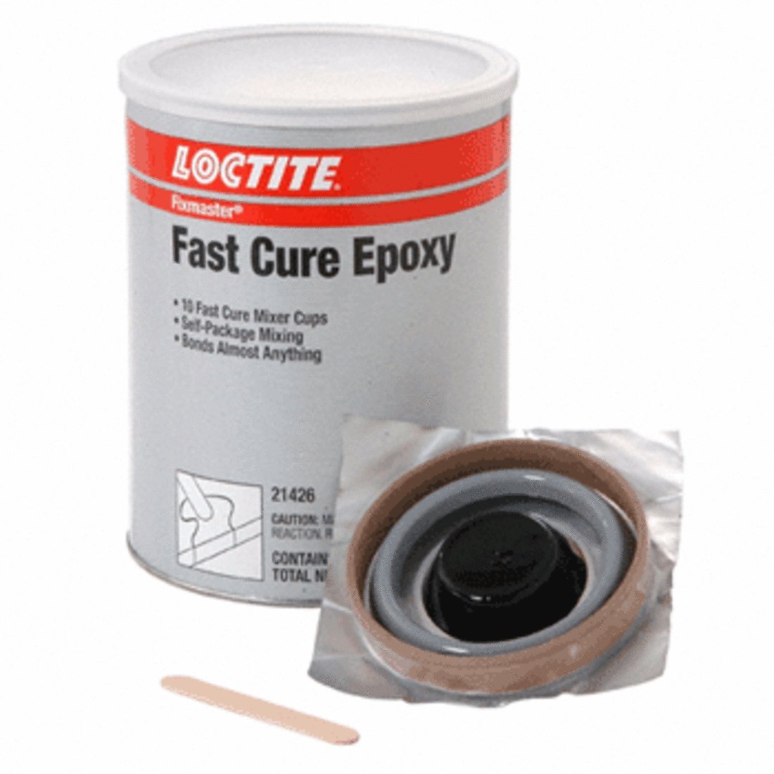 Loctite 21426X10 1 oz. Fast Cure Epoxy Adhesive Cups - 10 Pack for Quick Repairs, Bonding & DIY Projects | Ideal for Metal, Wood, Ceramic & Plastic Fixes