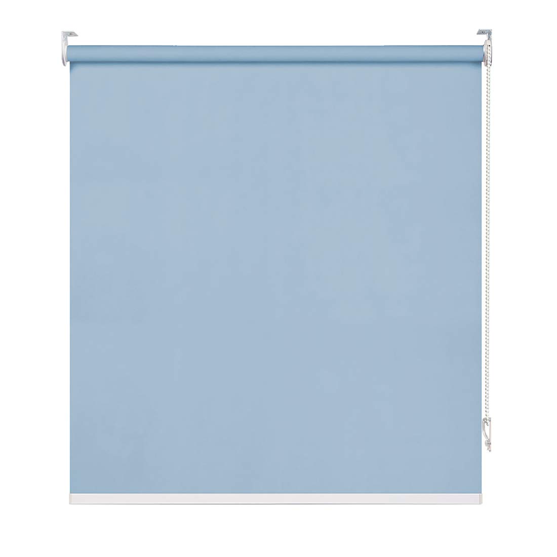 Keego Blackout Bathroom Roller Window Shades - Custom Made Kitchen Blinds, Light Blue 100% Blackout Fabric (60