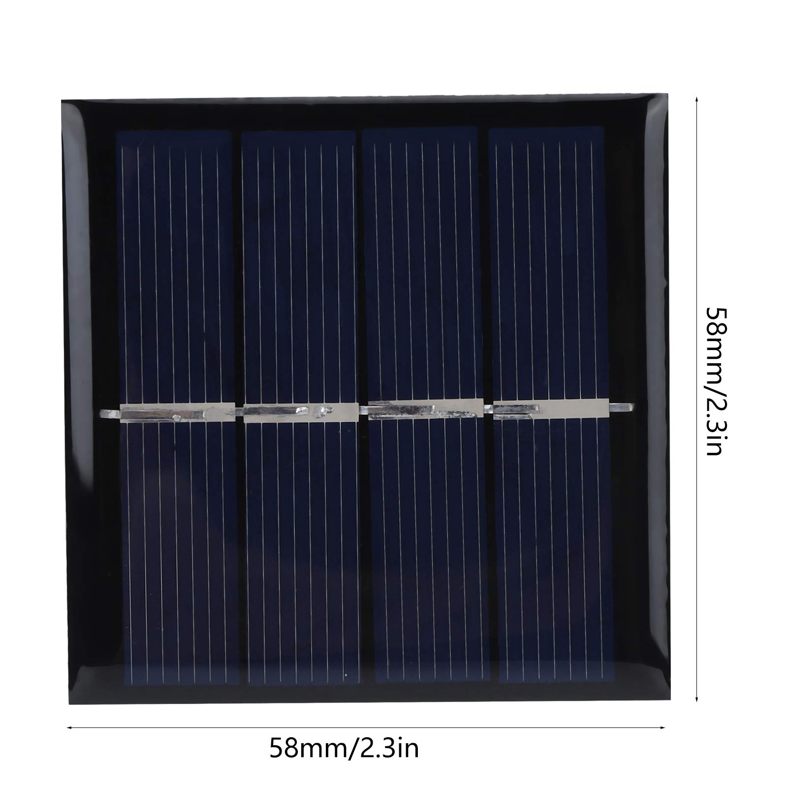 4Pcs 0.45W 2V 58x58mm PET Solar Panel Charger - DIY Solar Charging Board Module for Outdoor, Camping, RV, and Emergency Power Supply - Portable Solar Power Accessories
