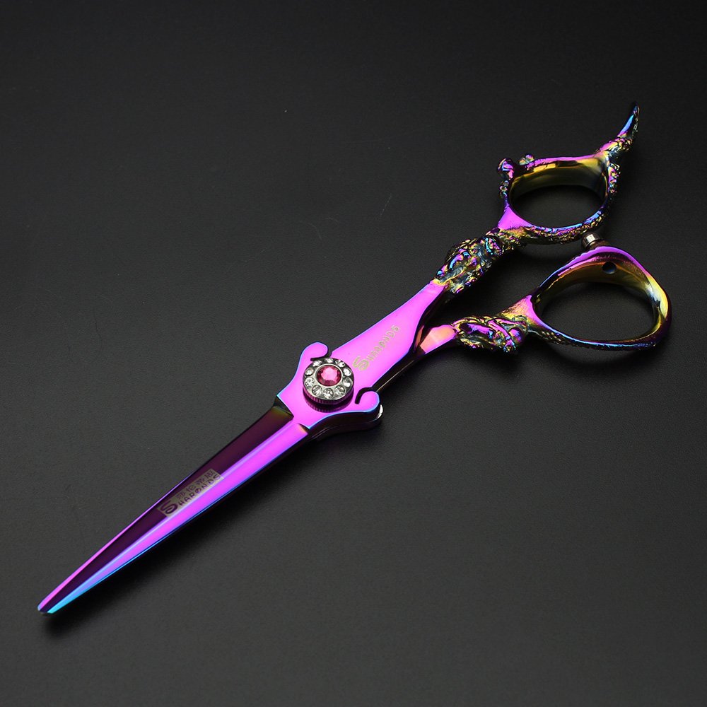 Professional 6 Inch Hair Cutting Scissors for Barbers & Stylists - Sharp Stainless Steel Hairdressing Shears with Leather Case - Perfect for Salon, Home Haircuts & Hairstyling