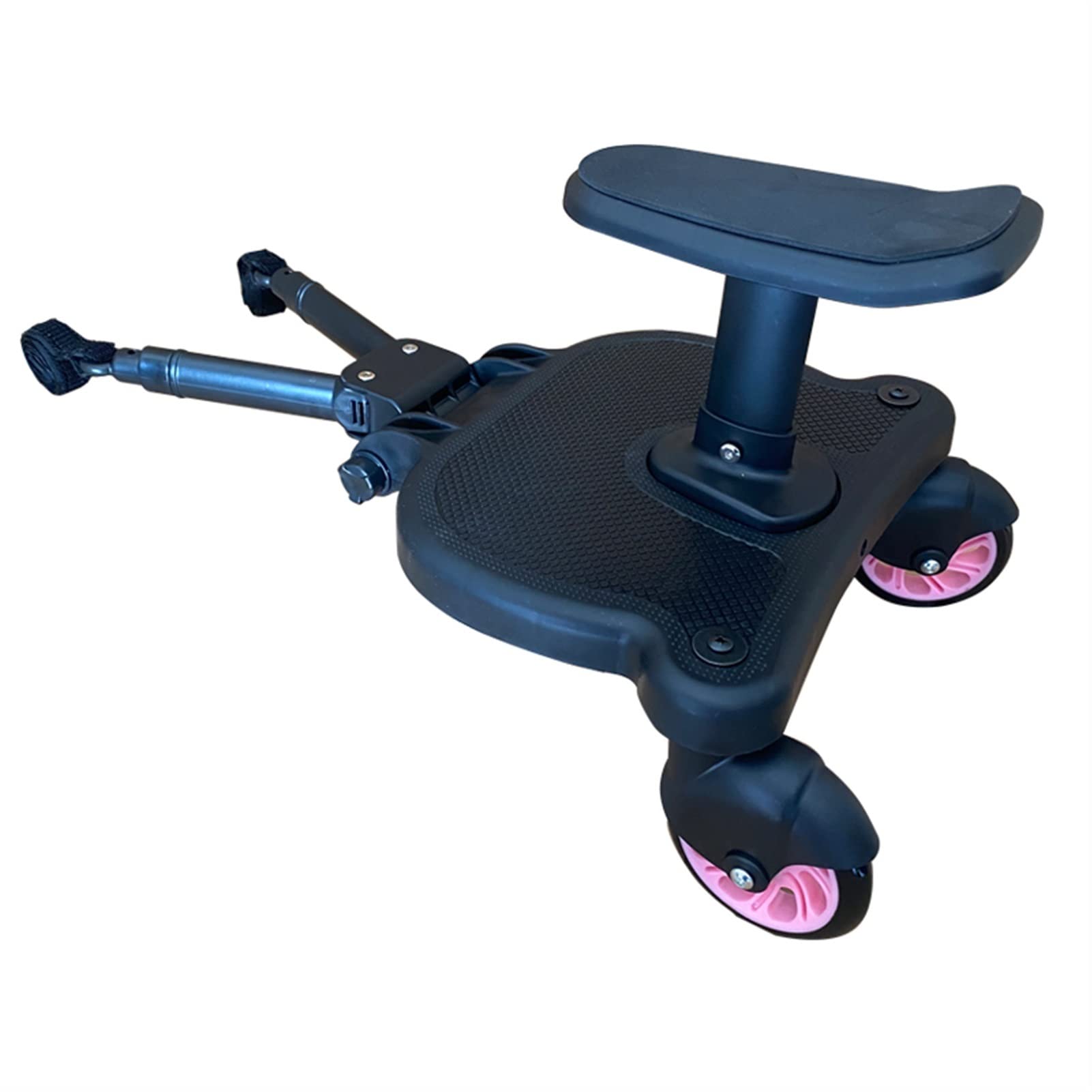 Universal Stroller Step Board - Adjustable Footrest for Baby Prams & Pushchairs | Fits Most Strollers | Comfortable Ride for Twins & Toddlers | Perfect for Shopping, Travel & Outdoor Activities (Pink)