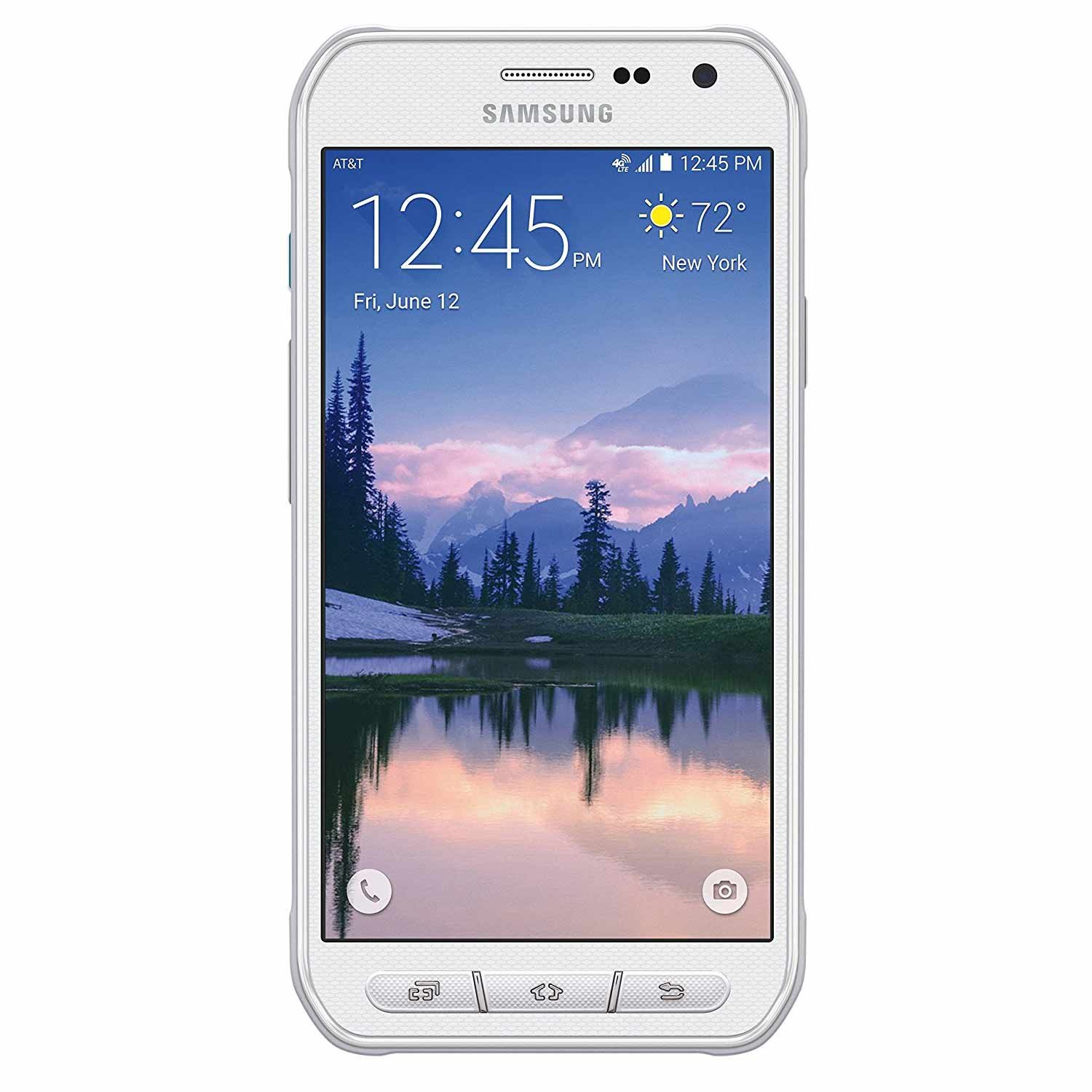 Samsung Galaxy S6 Active G890A 32GB Unlocked GSM 4G LTE Octa-Core Smartphone with 16MP Camera - White | Rugged Waterproof Design for Outdoor Adventures, Hiking & Extreme Sports