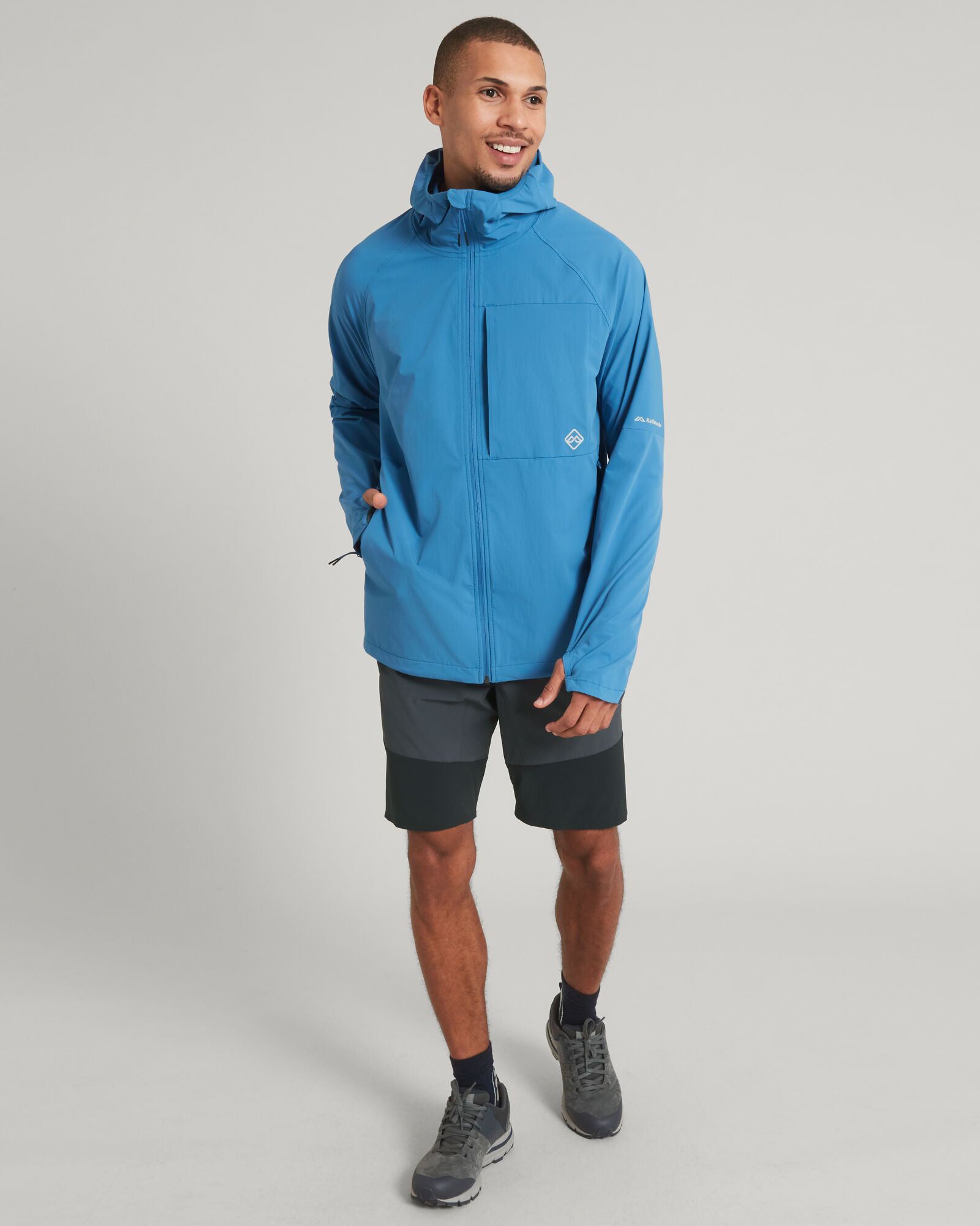 ULT Hike Men's Waterproof Hooded Jacket - Lightweight Windproof Outdoor Jacket for Hiking, Camping & Travel | Blueridge Collection
