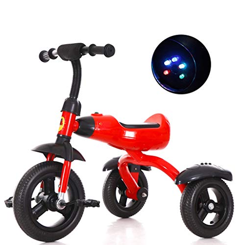 **Best Kids Tricycle with LED Lights for 2-6 Year Olds - Adjustable Multi-Function Pedal Bike for Toddlers | Perfect for Outdoor Play, Learning Balance & Family Rides**