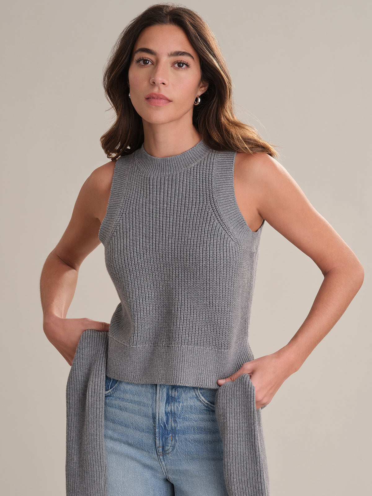 Demi Women's High Neck Cotton Tank Top - Soft Breathable Casual Sleeveless Shirt for Workout, Yoga, and Everyday Wear