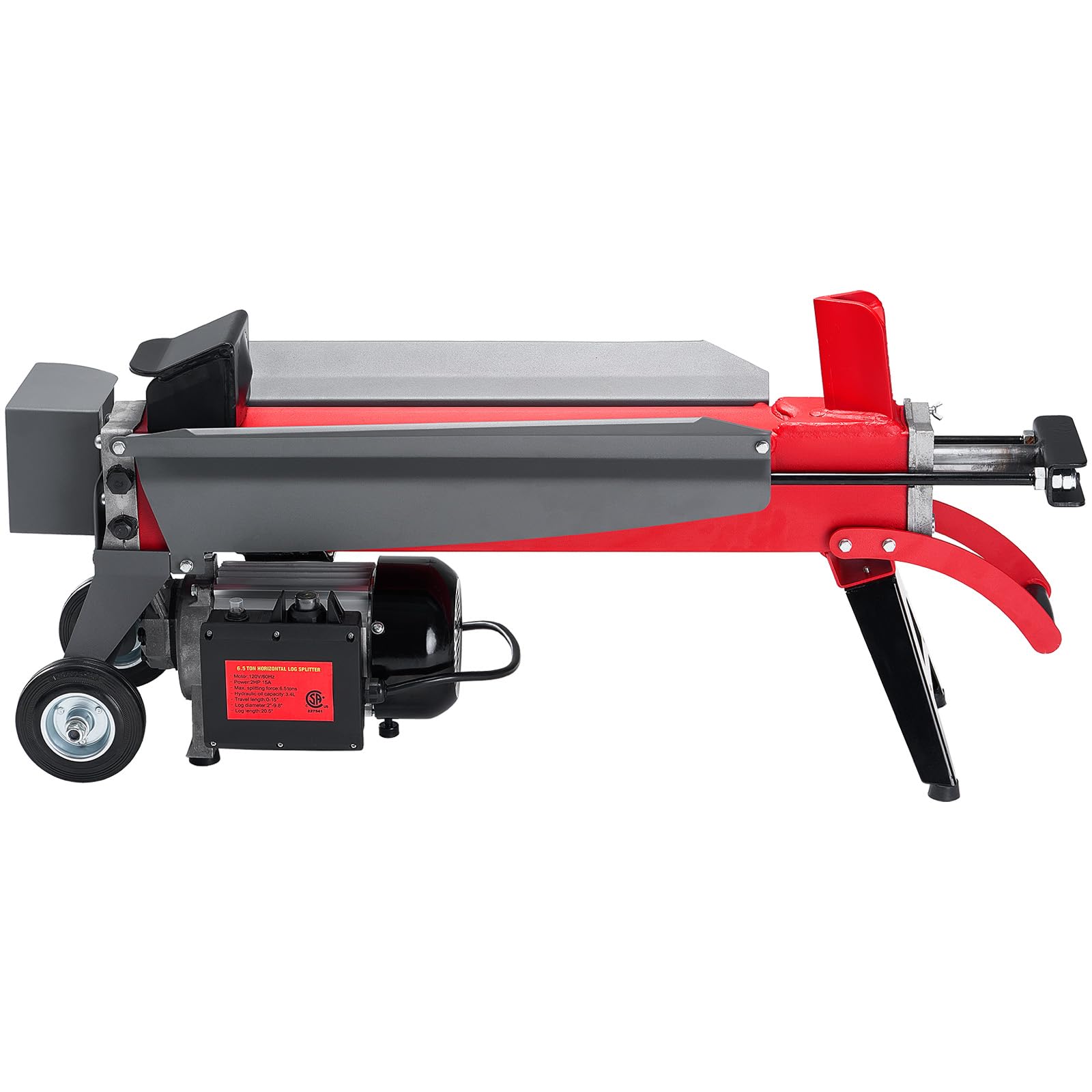 VEVOR 6.5 Ton Electric Log Splitter with 1.75HP Motor & 3400 RPM - 20.5