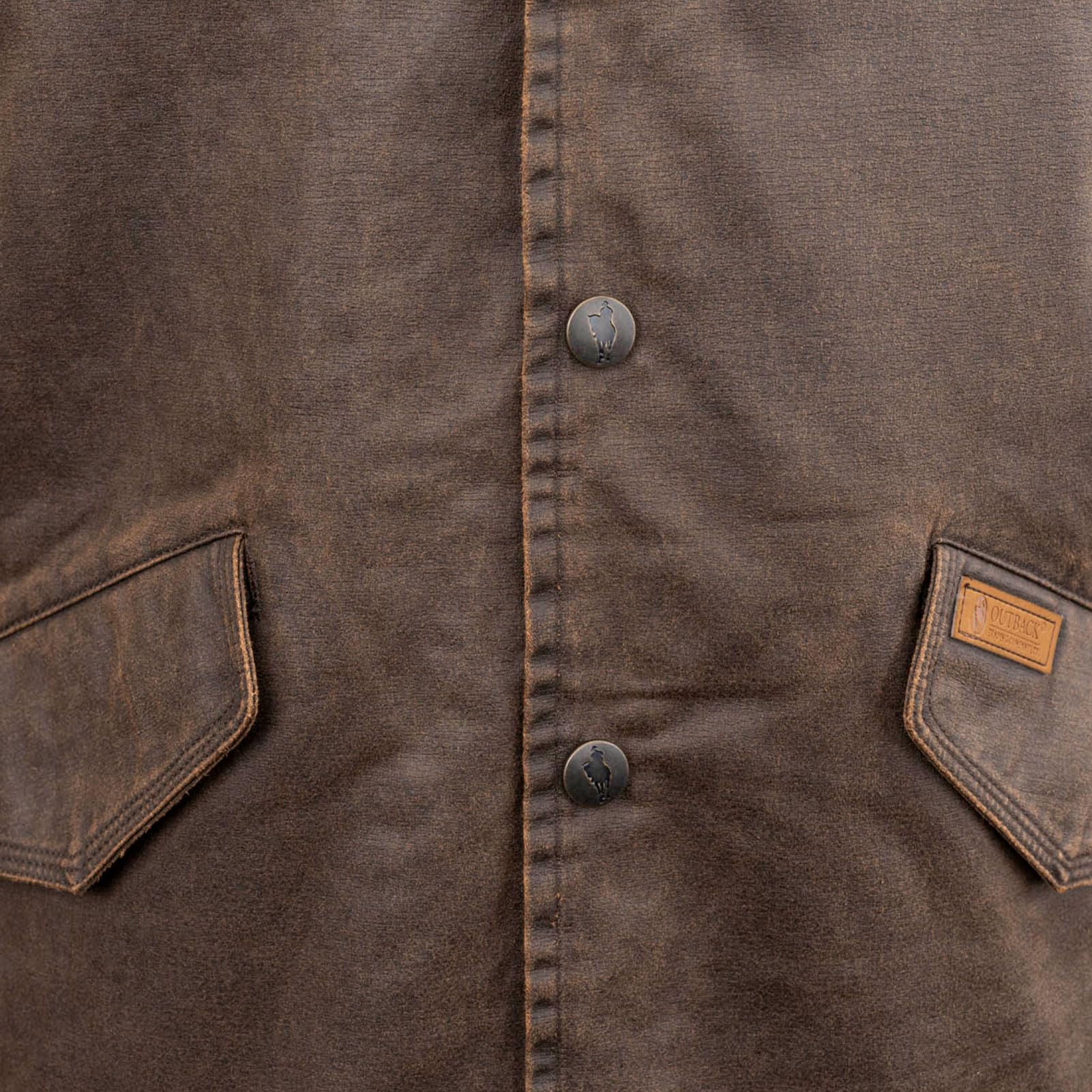 Outback Trading Company Men's Arkansas 2835 Vintage Western Vest - Casual Outdoor Canyonland Snap Front Jacket with Concealment Pocket for Hiking, Camping & Western Style Fashion