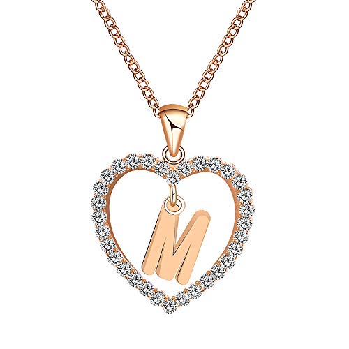 Personalized Name Necklace for Women - 26 Letter English Alphabet Pendant, Fashion Jewelry Gift for Her - Perfect for Birthdays, Anniversaries & Special Occasions (One Size, Silver)