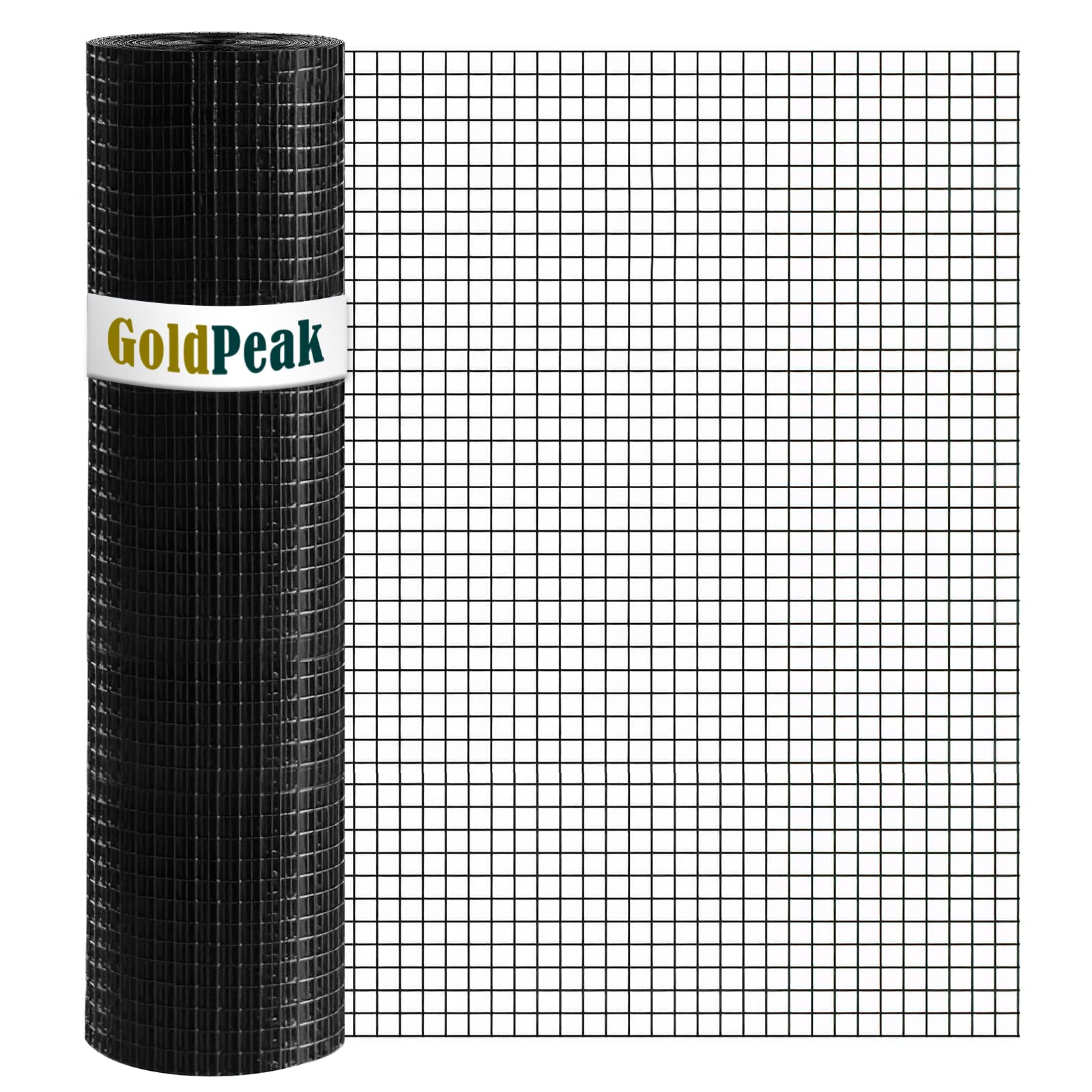 GoldPeak 1/2 Inch Vinyl Coated Chicken Wire Fence Roll - 24
