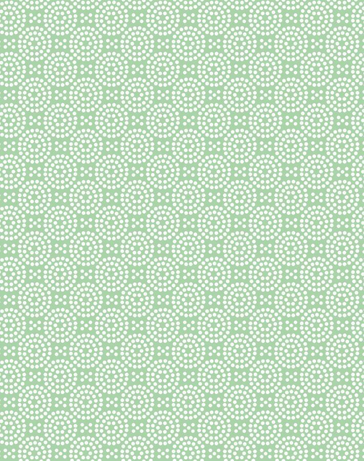 Dot Dot Wallpaper by Wallshoppe - Green Geometric Peel & Stick Wallpaper for Bedroom, Living Room, Nursery Decor | Easy DIY Home Renovation