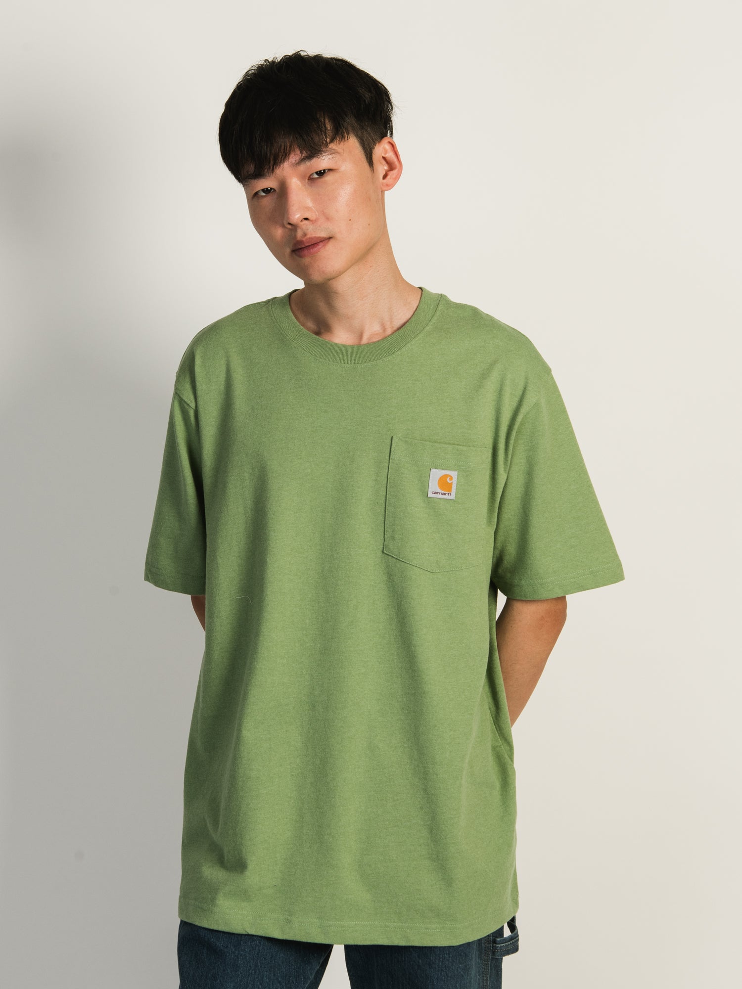 Carhartt Men's Short Sleeve Pocket T-Shirt - Durable Workwear for Construction, Landscaping & Outdoor Activities | Comfortable Cotton Tee for Everyday Wear