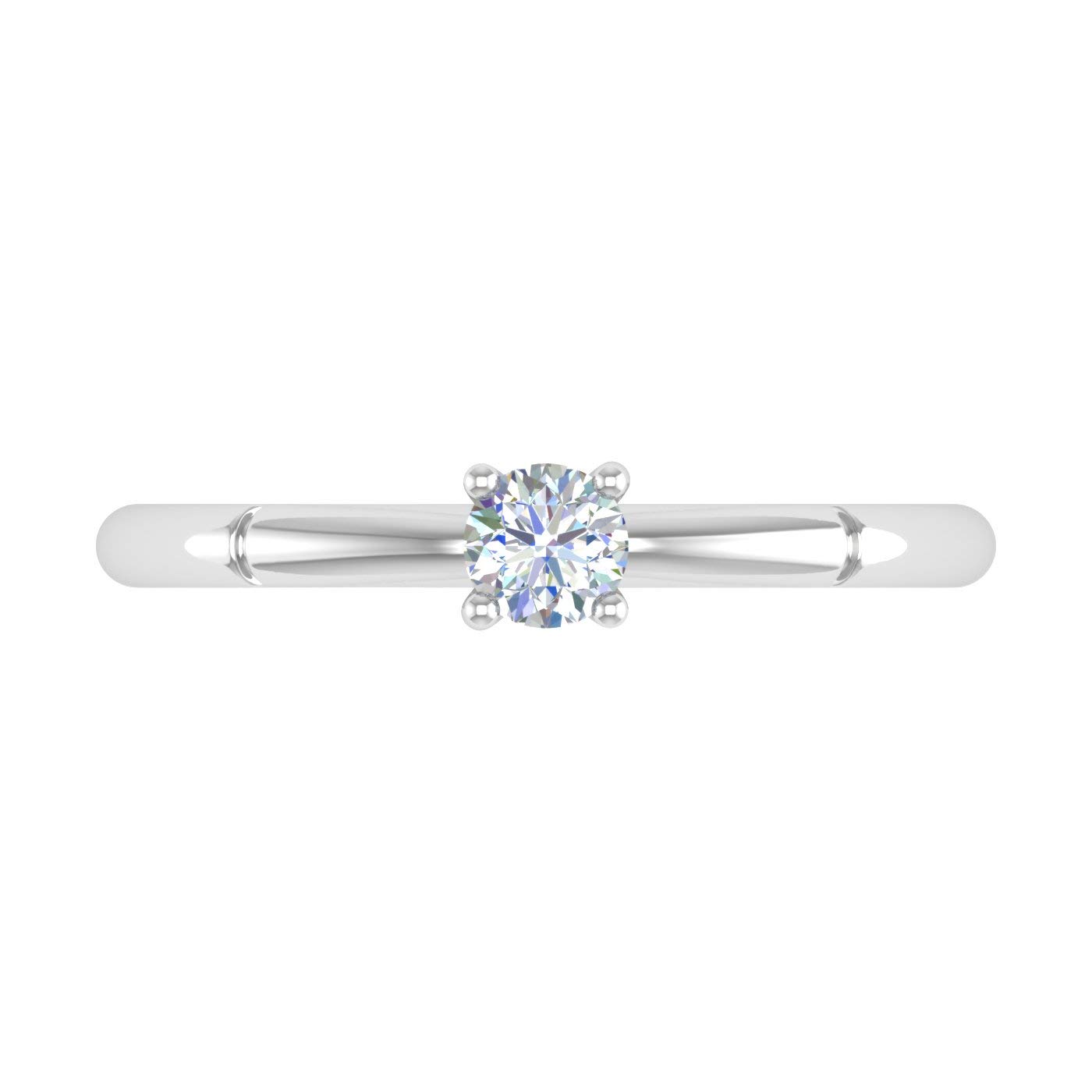 1/4 Carat 4-Prong Solitaire Diamond Engagement Ring in 10K Gold - Perfect for Proposals, Weddings & Anniversary Gifts