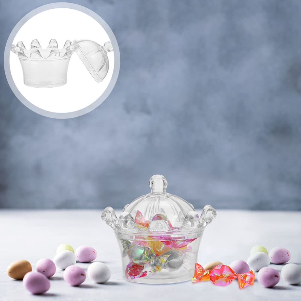 Mini Plastic Candy Box 12Pcs - Fillable Dome Containers for Baby Shower & Party Supplies | Candy Storage & Terrarium Decor