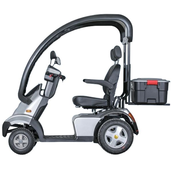 AFIKIM Afiscooter S4 Mobility Scooter with Hard Top Canopy - Weatherproof & Comfortable for Outdoor Use, Shopping, and Park Rides