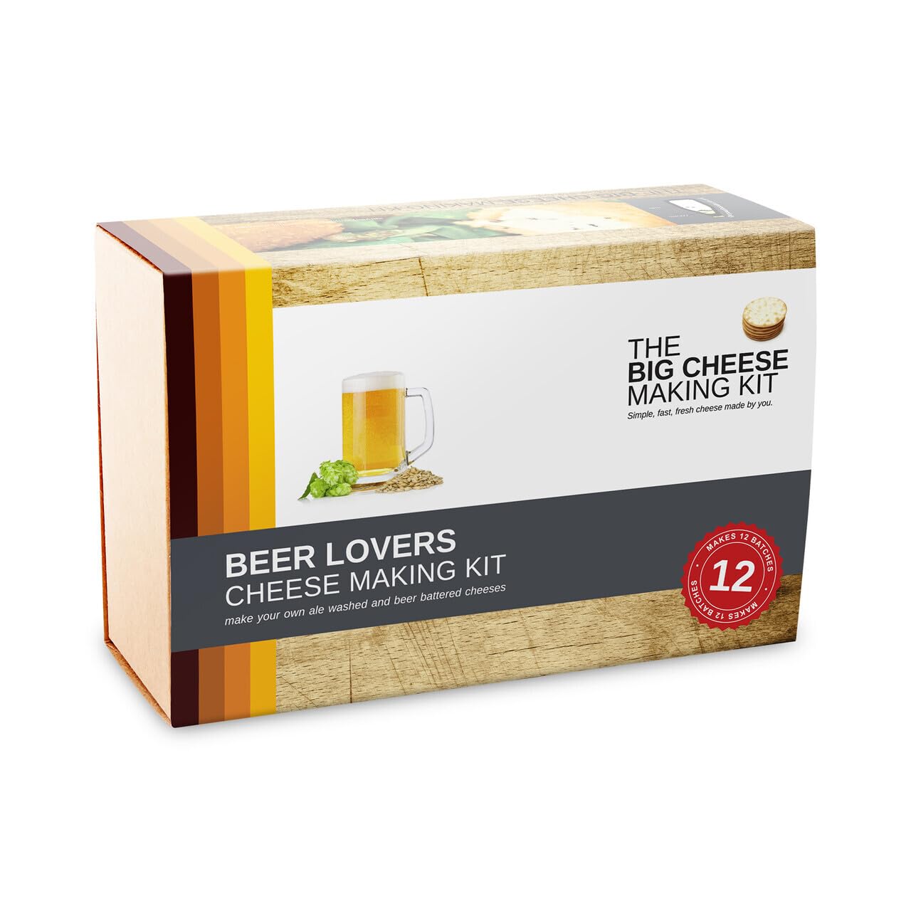 Beer Lover's DIY Cheese Making Kit with Rennet - Craft 12 Artisan Cheese Varieties at Home | Perfect for Home Brewers, Gifts & Culinary Enthusiasts