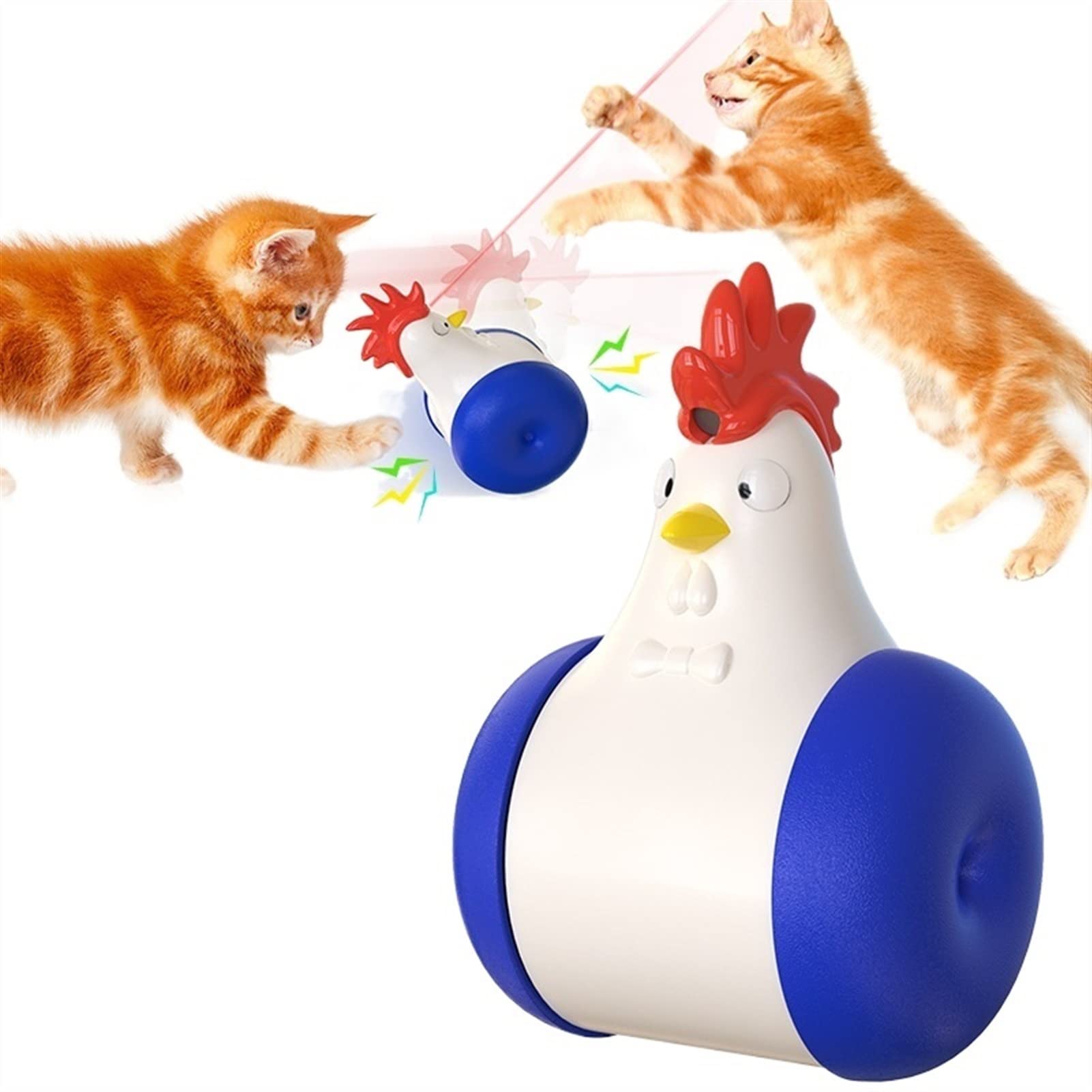 JKYYDS Laser Cat Toy with Tumbler Swing - Interactive Pet Toy for Cats, Fun Chase Game for Indoor Play - Perfect for Exercise & Bonding with Your Feline Friend
