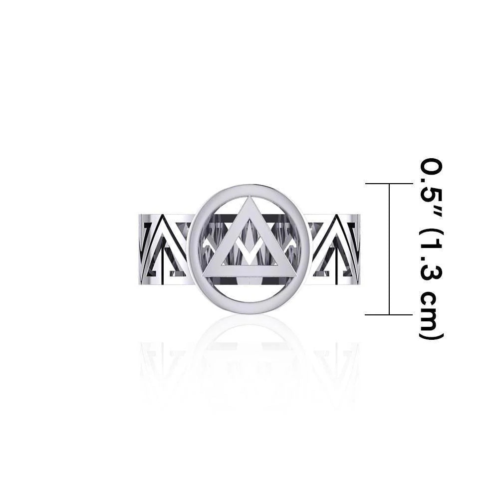 Sterling Silver AA Recovery Band Ring for Sobriety & Support - TRI2269 - Perfect for 12-Step Meetings, Gifts & Addiction Recovery Jewelry