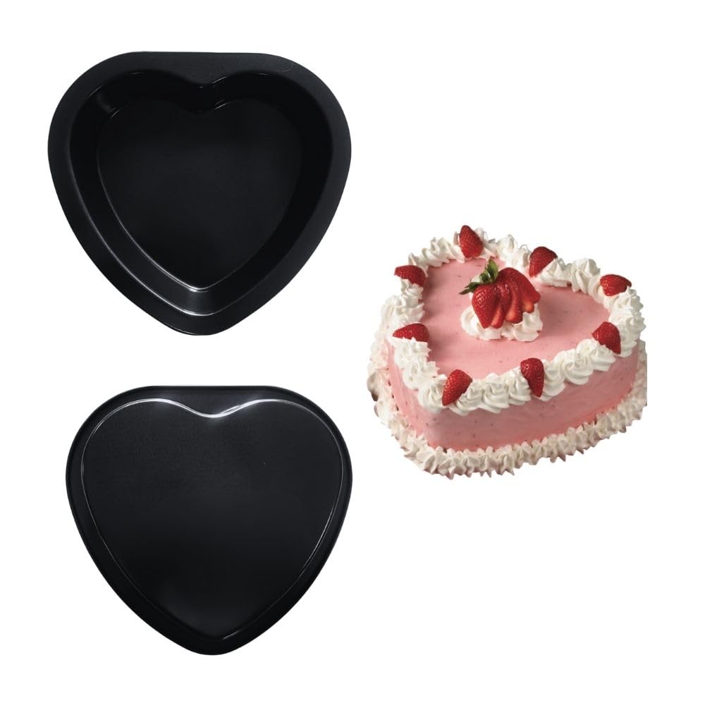 Casa Azul 9-Inch Heart Cake Pan - Non-Stick Carbon Steel Bakeware for Baking Cakes, Bread, Pizza & Cookies - Deep Dish Ovenware Mold - Perfect for Valentine's Day, Anniversaries & Romantic Baking