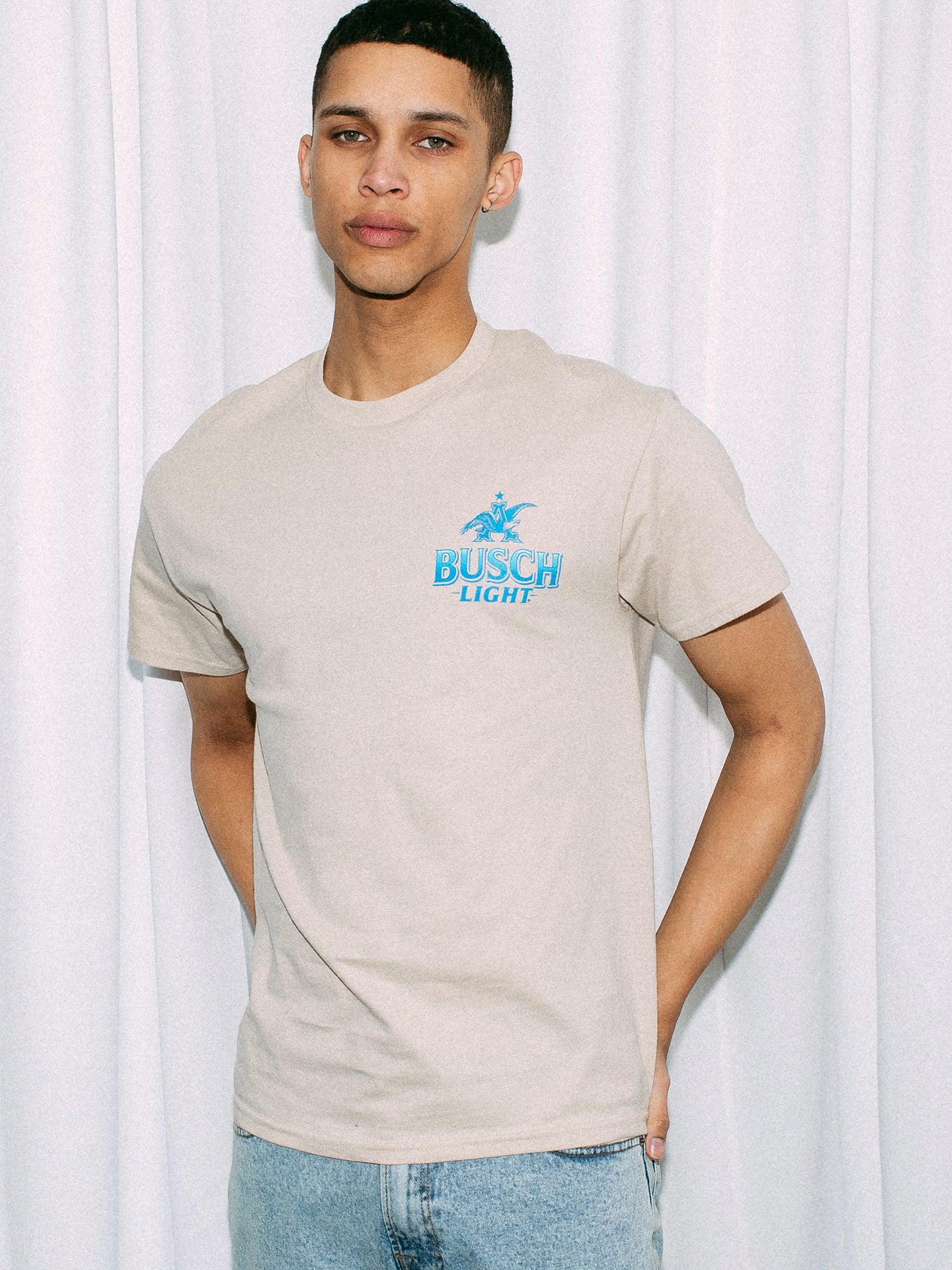 Busch Light Canoe T-Shirt - Comfortable Casual Graphic Tee for Outdoor Adventures & Beer Lovers