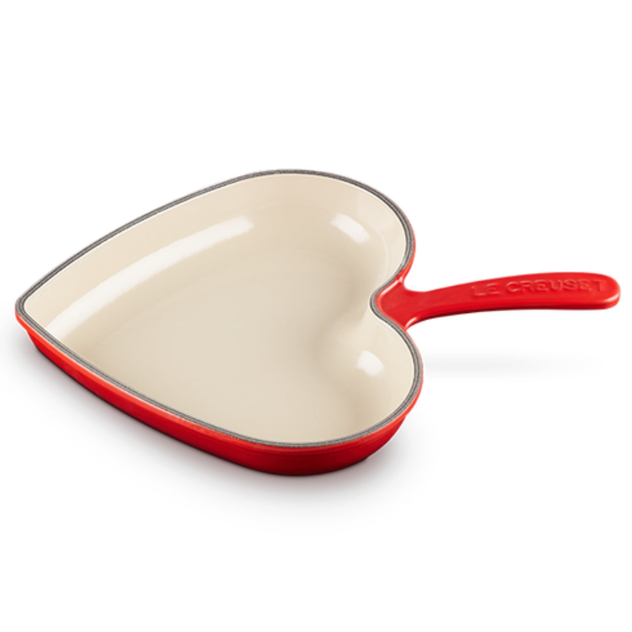 Le Creuset 10-Inch Heart-Shaped Cast Iron Skillet - Cherry Red Enameled Cookware for Stovetop & Oven Use | Perfect for Valentine's Day Breakfast, Pancakes & Romantic Dinners