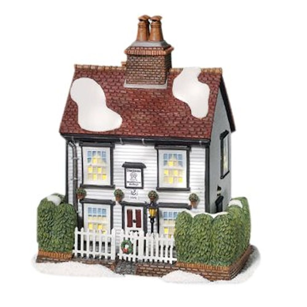 Department 56 Dickens' Village Chalk Cottage Lit House - Collectible Christmas Village House with LED Lights for Holiday Decorations & Winter Village Displays