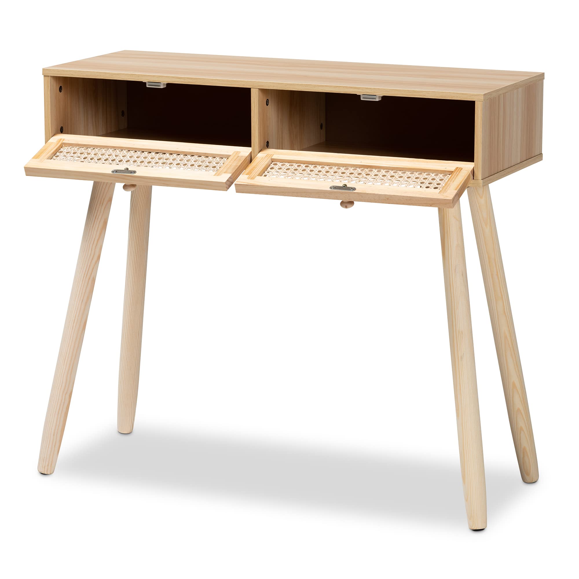 Baxton Studio Maclean Console Table - Modern Entryway Sofa Table with Beige/Natural Brown Finish - Perfect for Living Room, Hallway & Home Decor