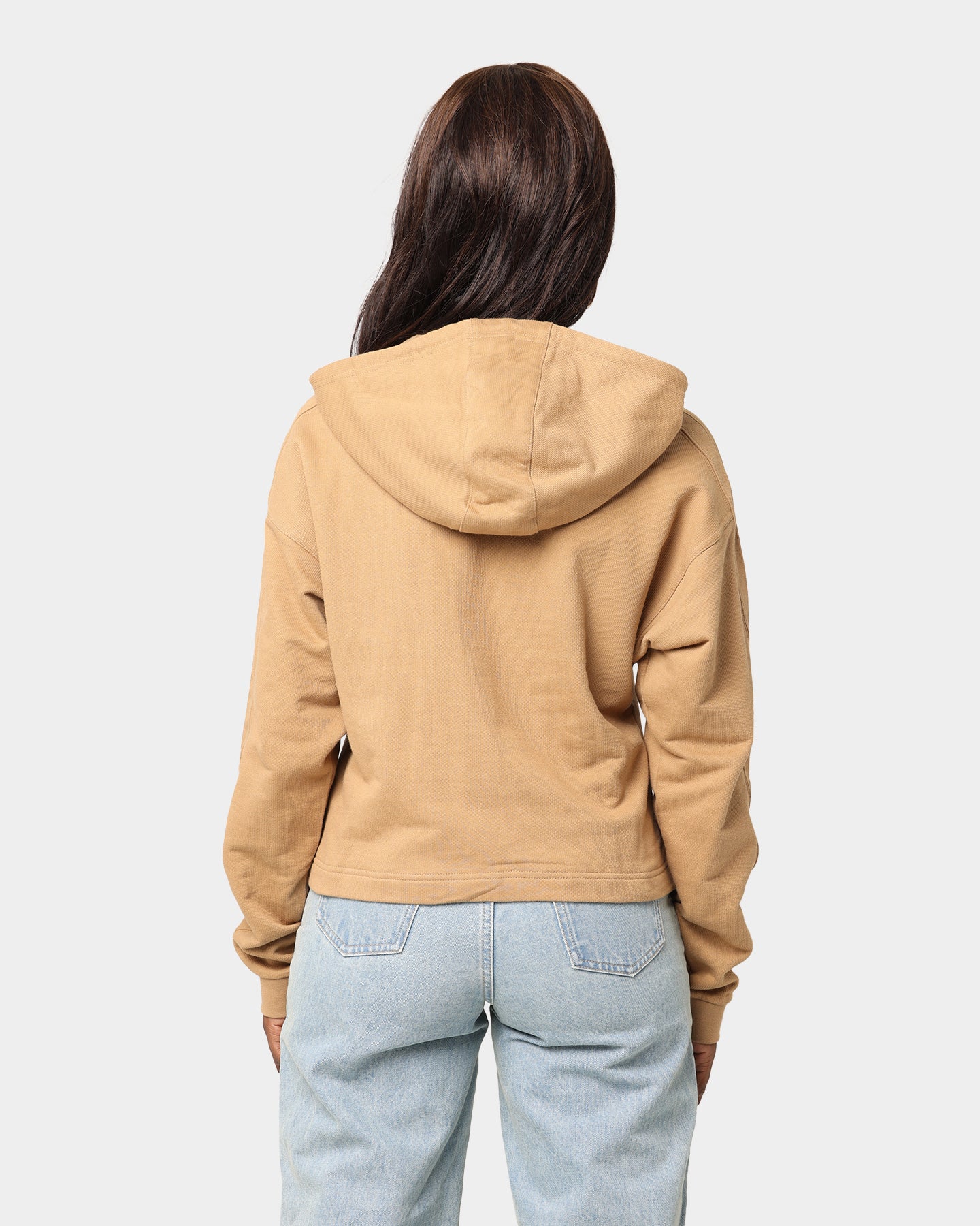 Adidas Women's Hooded Sweatshirt - Soft Fleece Pullover Hoodie for Women, Casual Loungewear & Streetwear (Tan) - Perfect for Gym, Running & Everyday Wear