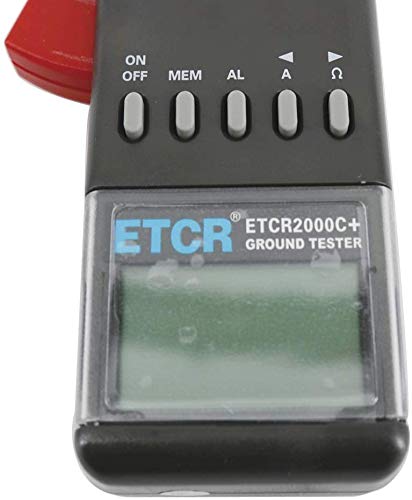 ETCR2000C+ Digital Clamp Ground Resistance Tester - Measures Earth Resistance & Leakage Current (20A, 0.01-1200Ω) - Perfect for Electrical Maintenance, Industrial Safety & Power System Testing