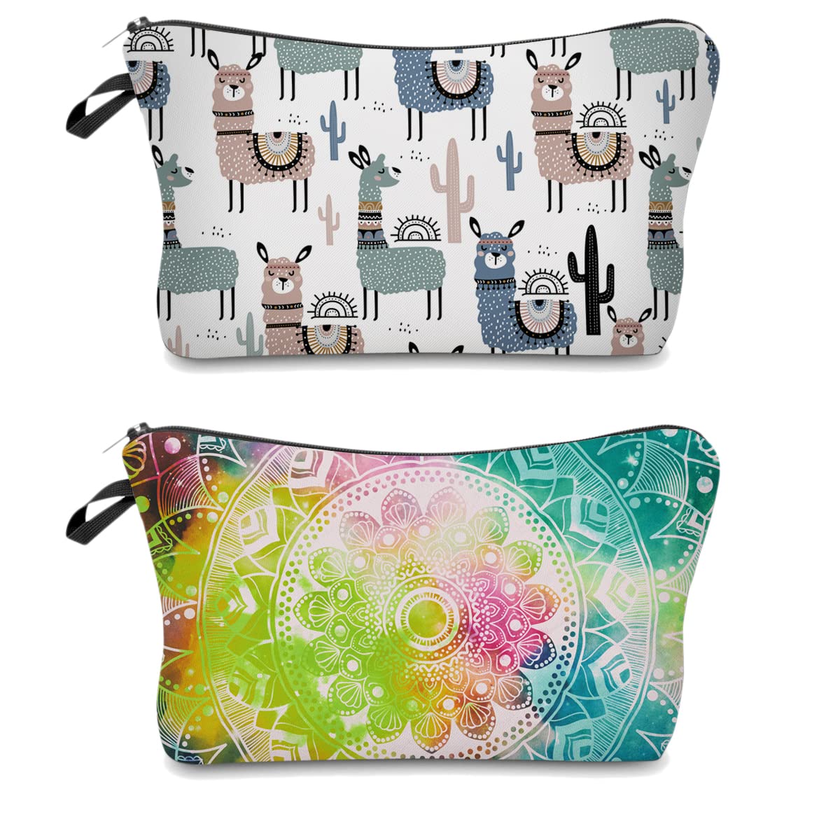 Loomiloo Waterproof Makeup Bag 2-Pack - Travel Toiletry Organizer for Women, Perfect Gift